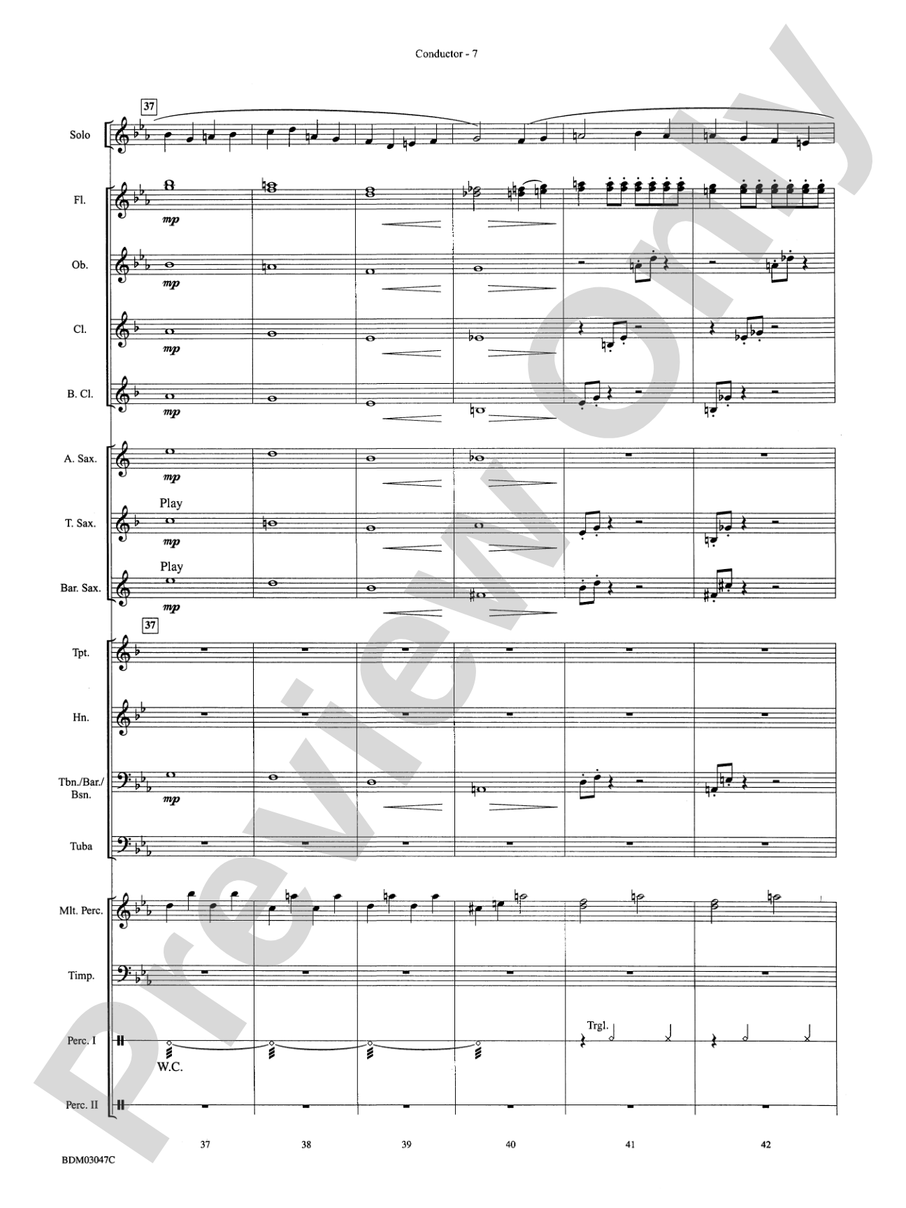 Christmas Concerto #3 (for Soloist and Band): Concert Band Conductor Score & Parts