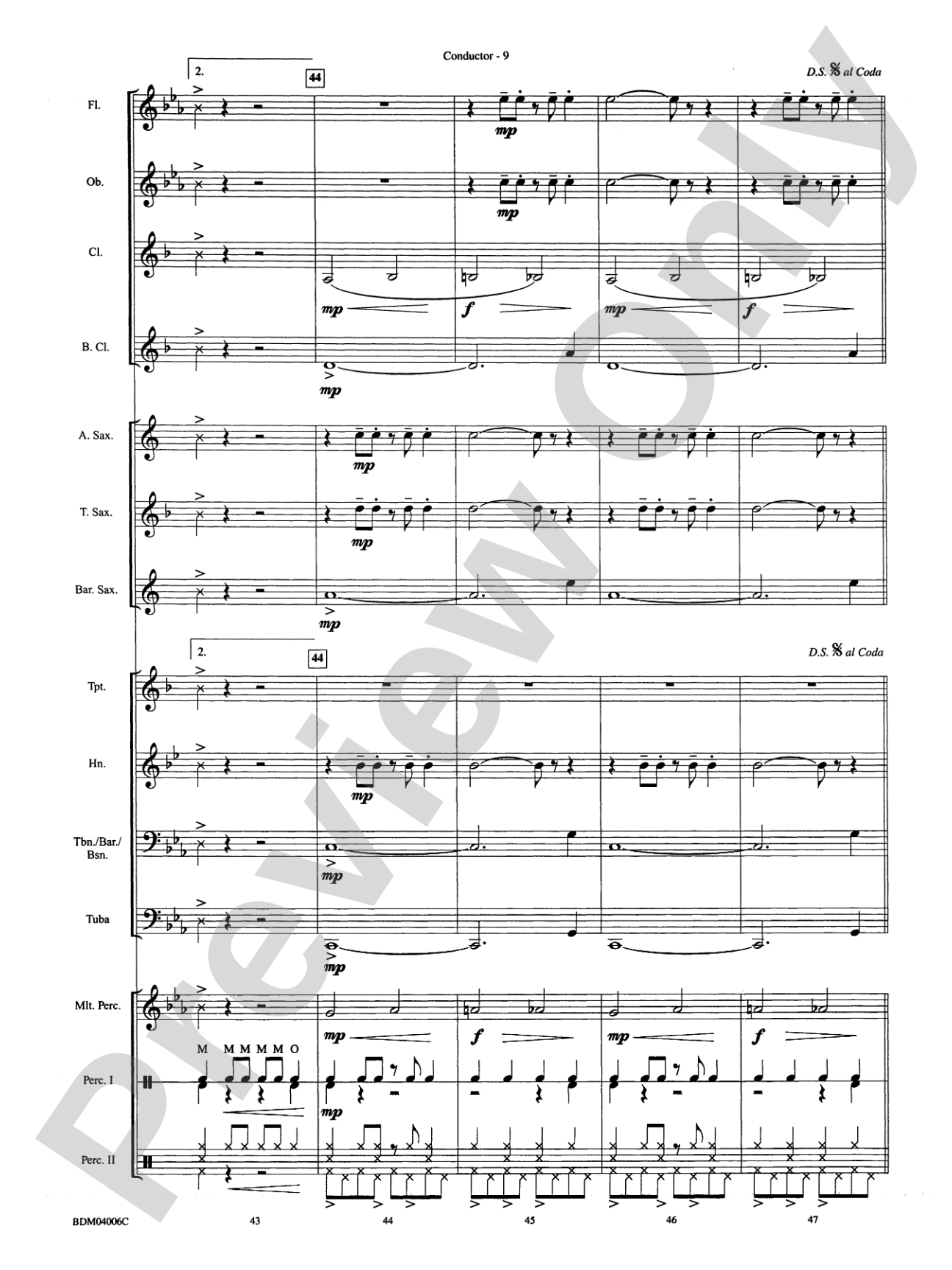 Island Drift: Concert Band Conductor Score & Parts