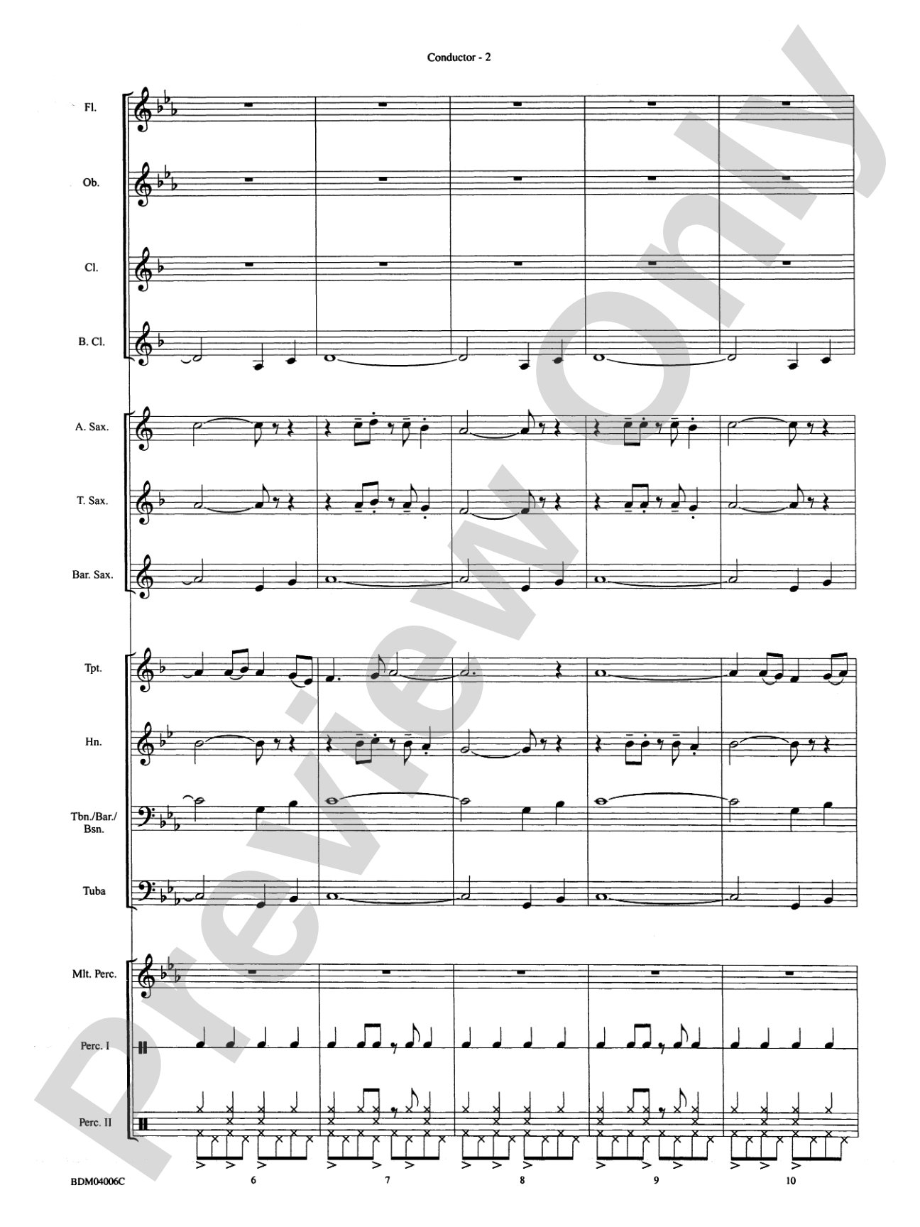 Island Drift: Concert Band Conductor Score & Parts