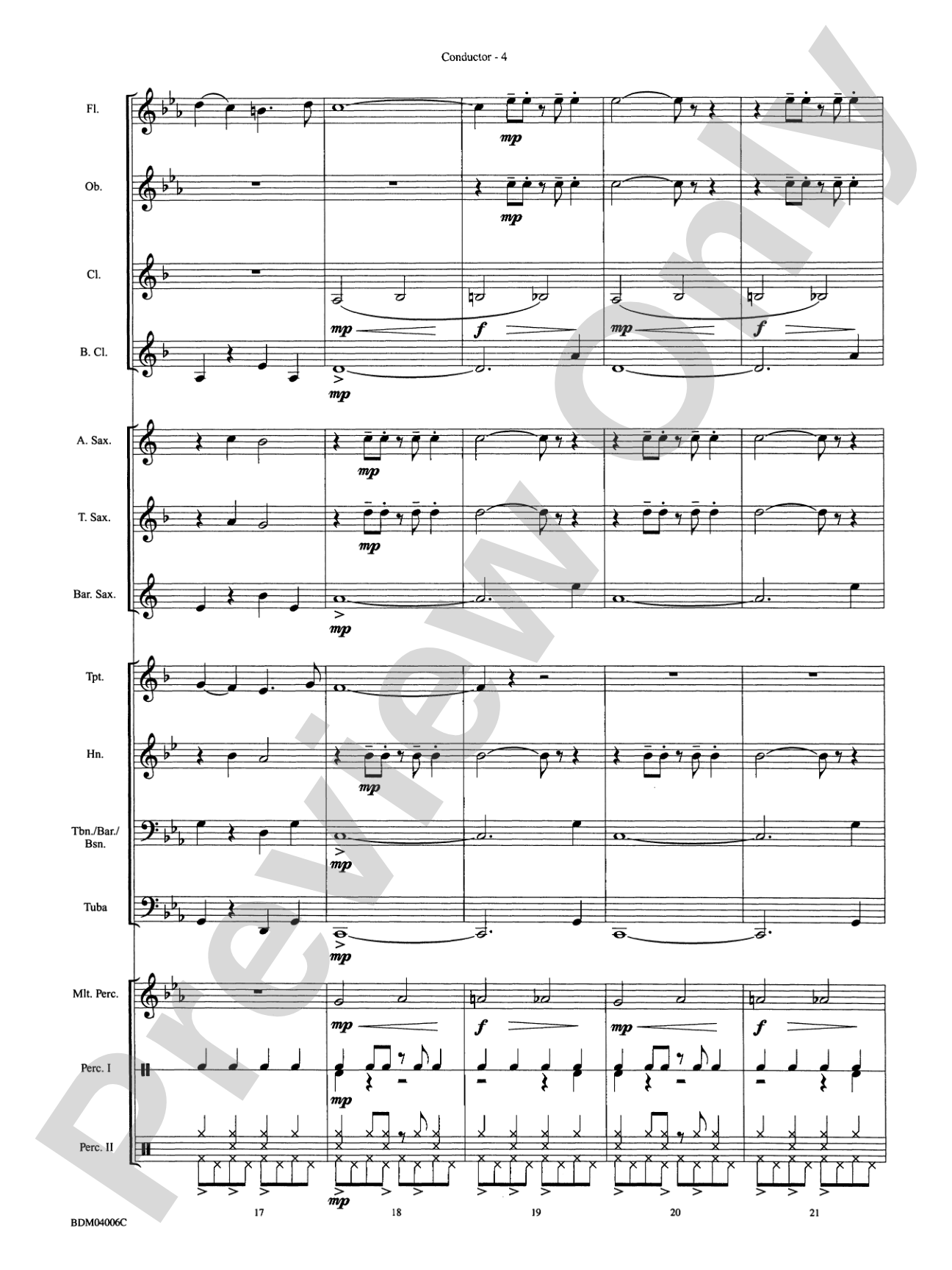 Island Drift: Concert Band Conductor Score & Parts
