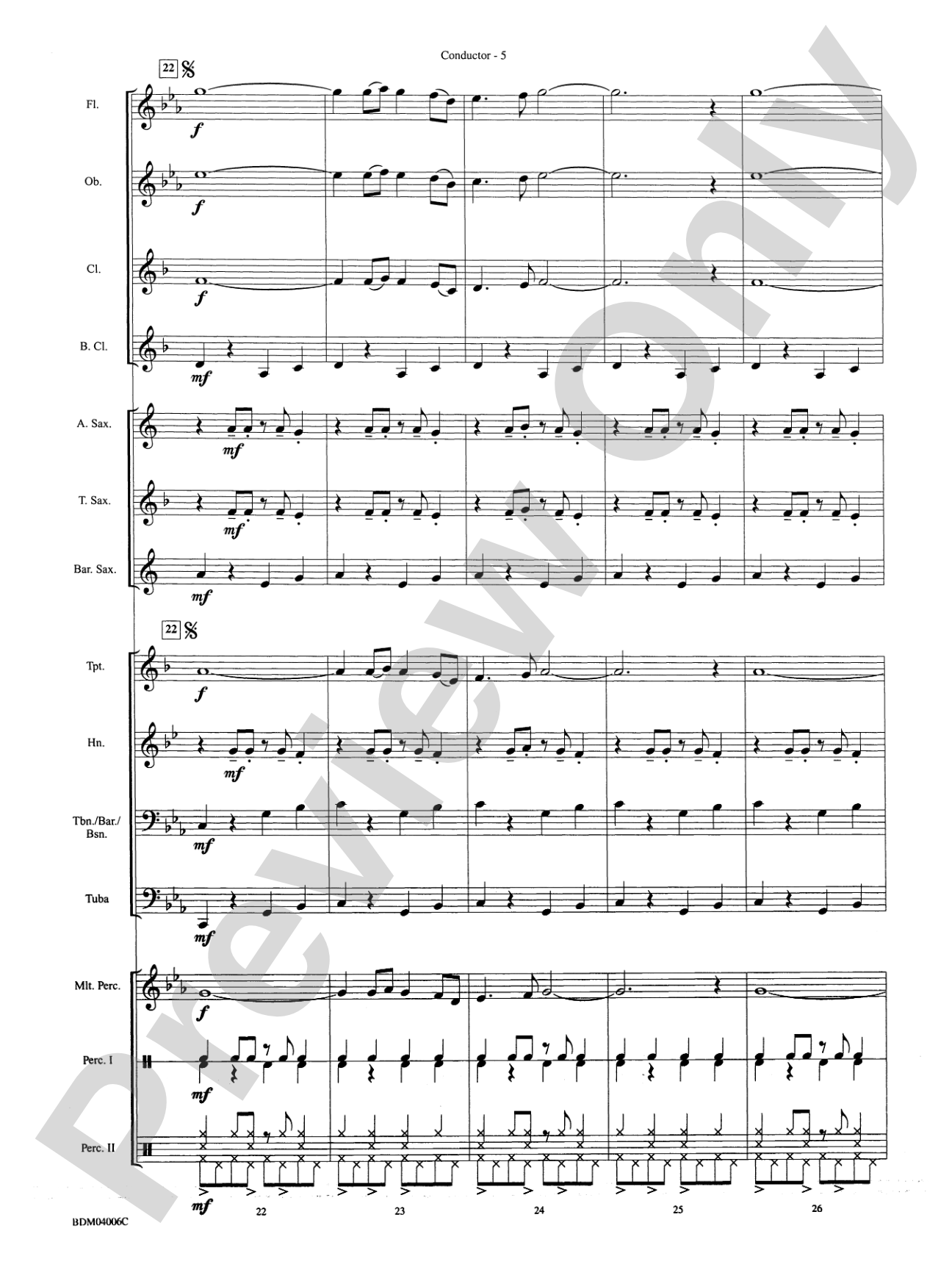 Island Drift: Concert Band Conductor Score & Parts