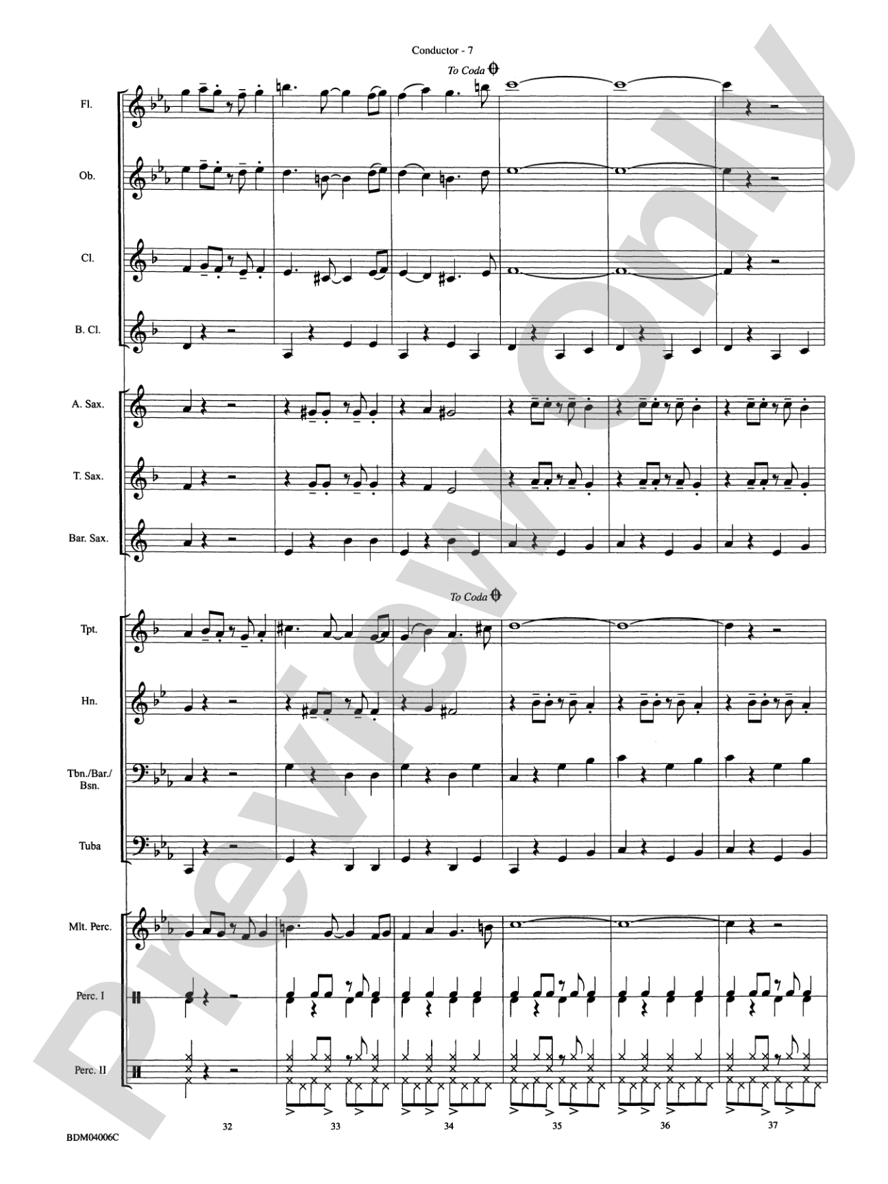 Island Drift: Concert Band Conductor Score & Parts