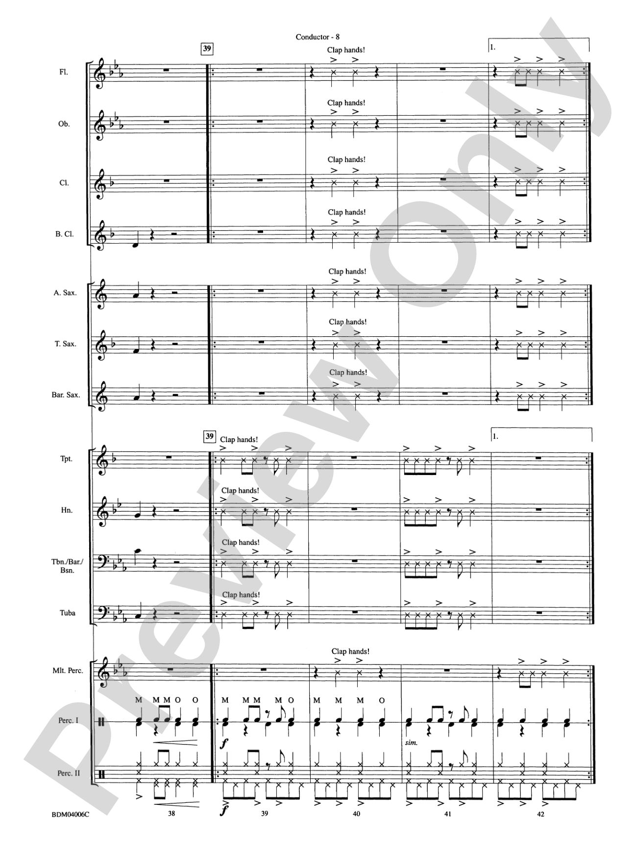 Island Drift: Concert Band Conductor Score & Parts