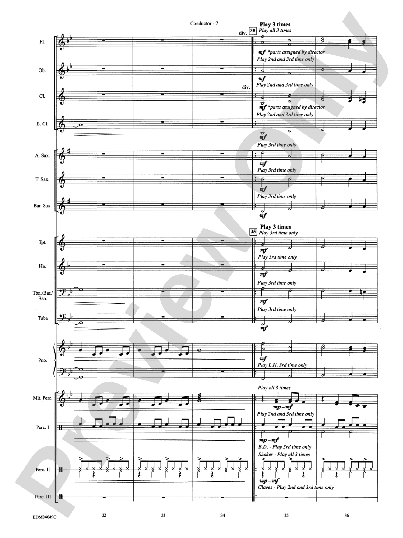 Cameroon: Concert Band Conductor Score & Parts