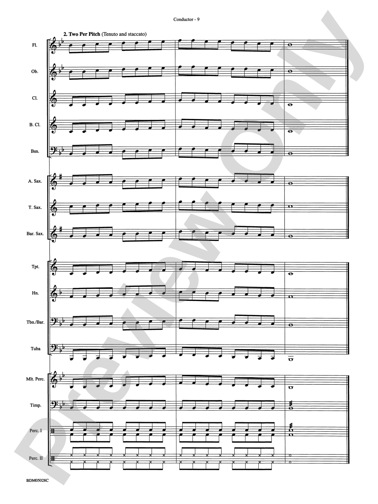 First Band Clinic (A Warm-Up and Fundamental Sequence for Concert Band): Concert Band Conductor Score & Parts