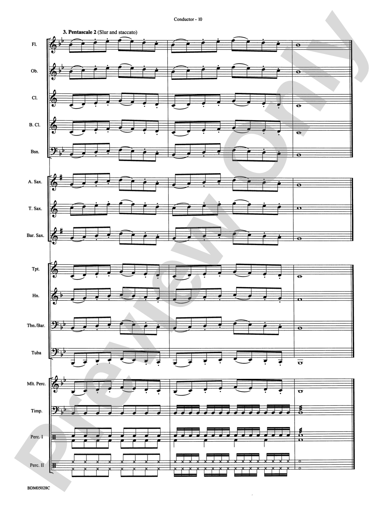 First Band Clinic (A Warm-Up and Fundamental Sequence for Concert Band): Concert Band Conductor Score & Parts