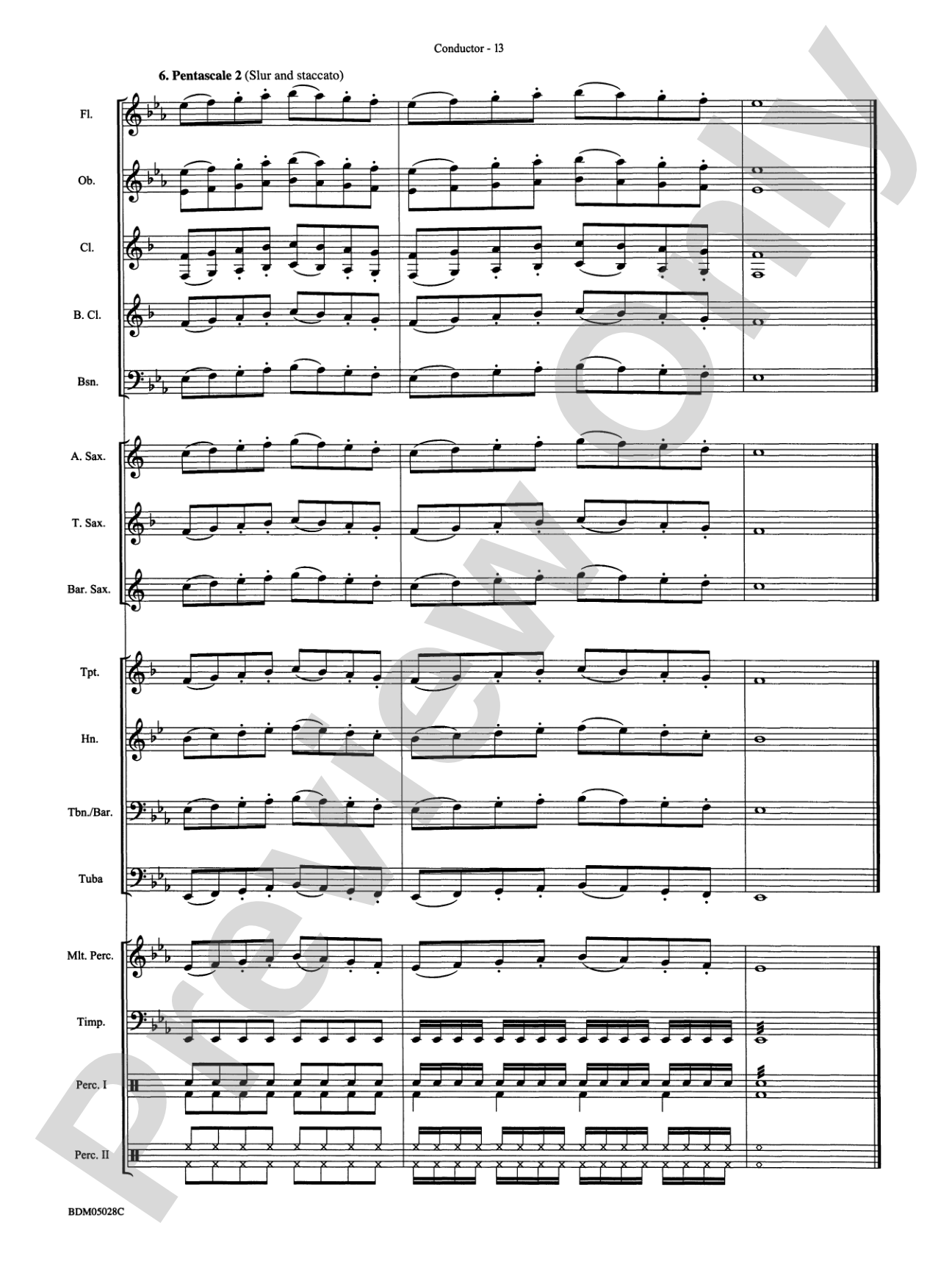 First Band Clinic (A Warm-Up and Fundamental Sequence for Concert Band): Concert Band Conductor Score & Parts