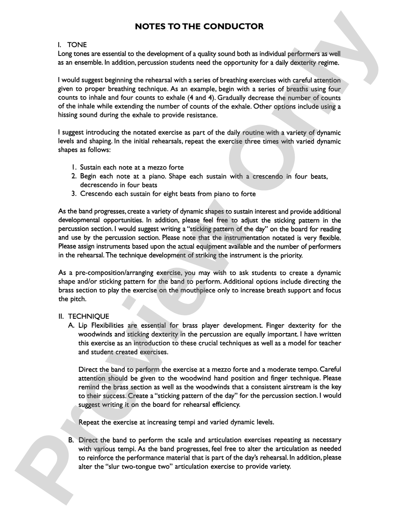 First Band Clinic (A Warm-Up and Fundamental Sequence for Concert Band): Concert Band Conductor Score & Parts