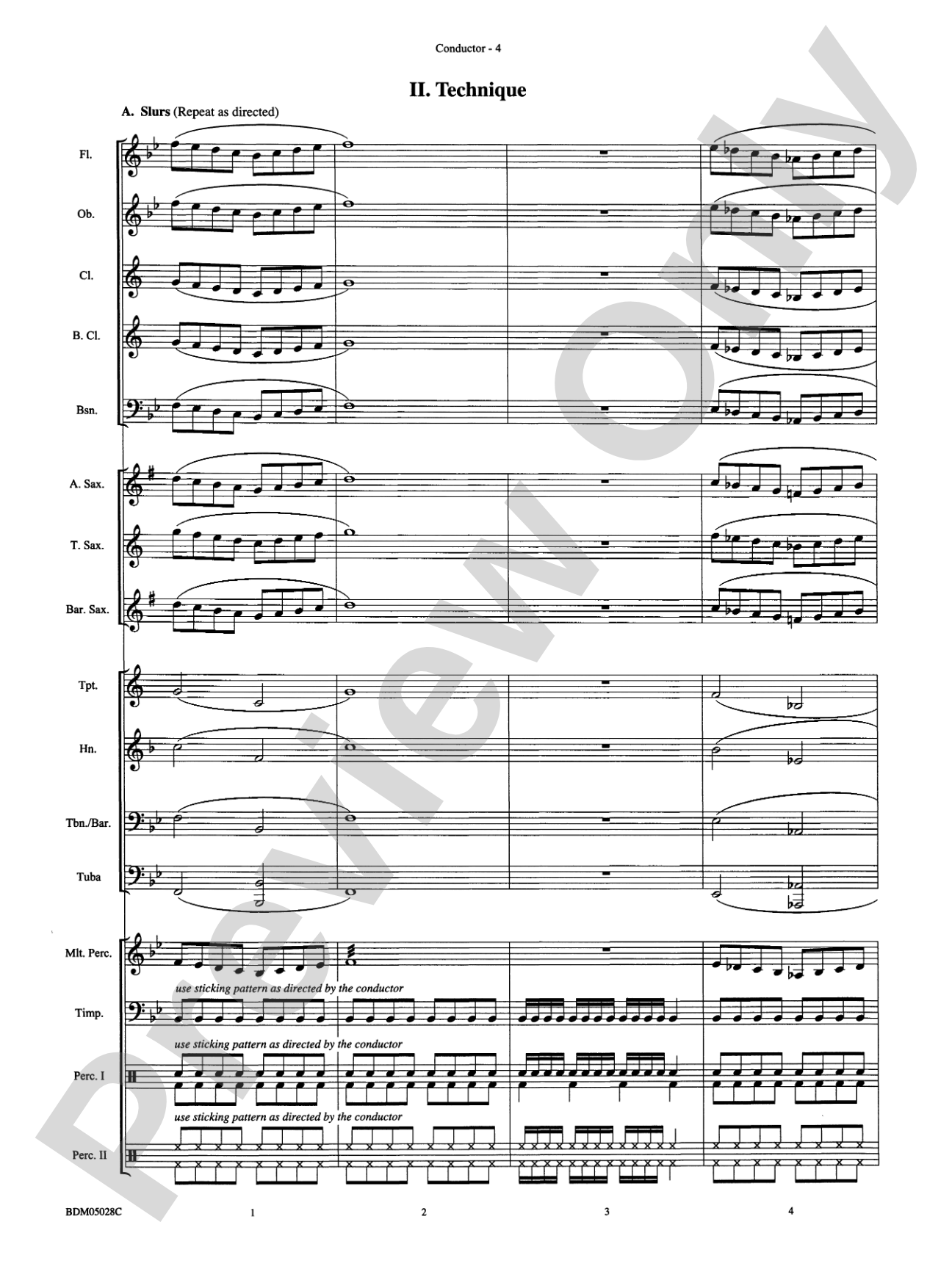 First Band Clinic (A Warm-Up and Fundamental Sequence for Concert Band): Concert Band Conductor Score & Parts