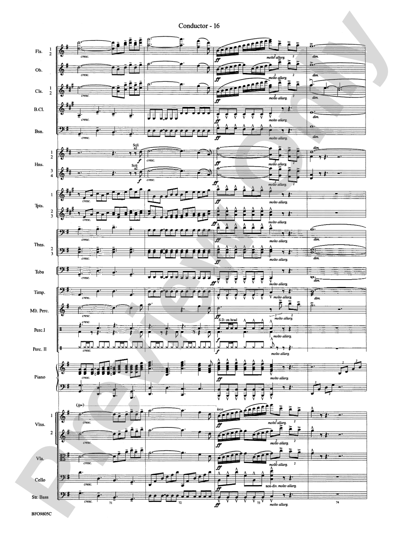 O Holy Night: Full Orchestra Conductor Score & Parts