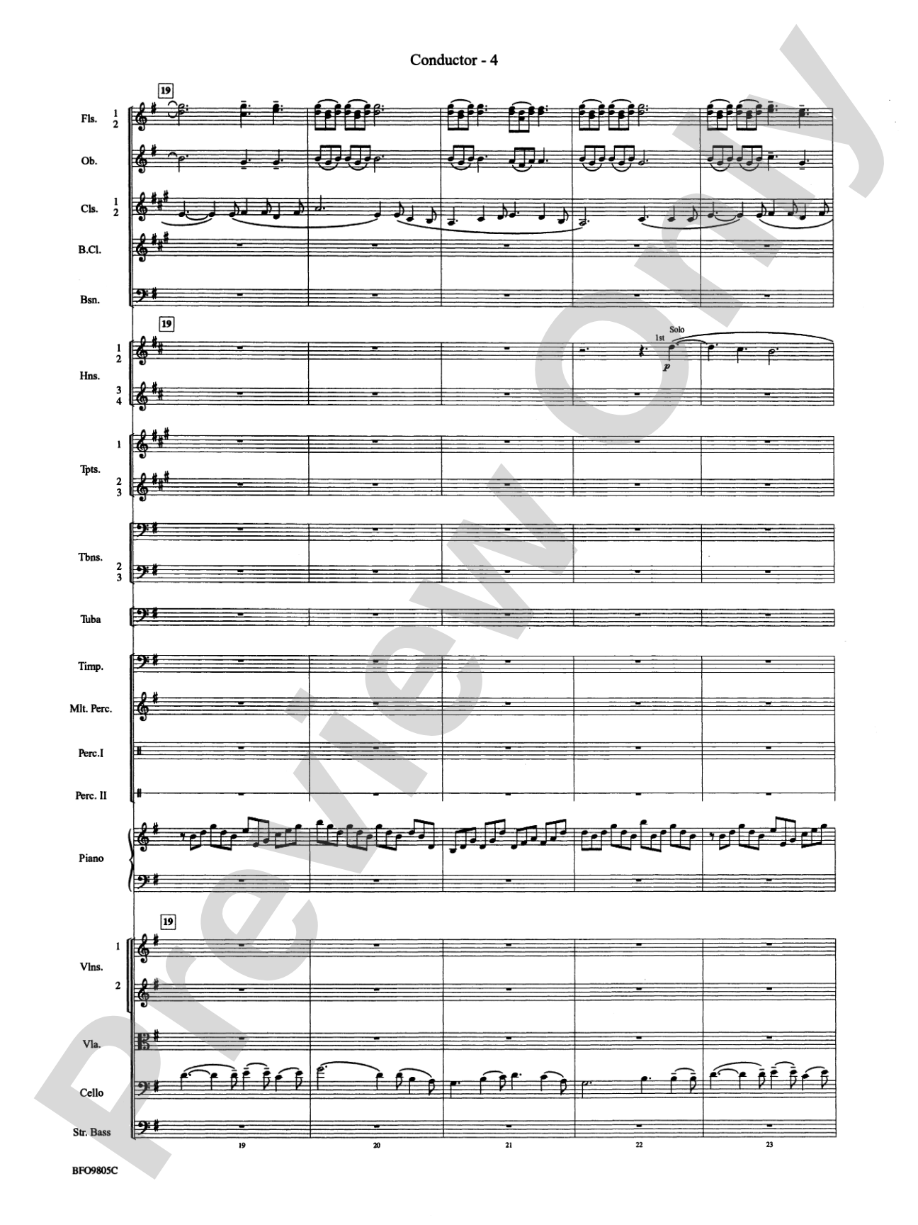 O Holy Night: Full Orchestra Conductor Score & Parts