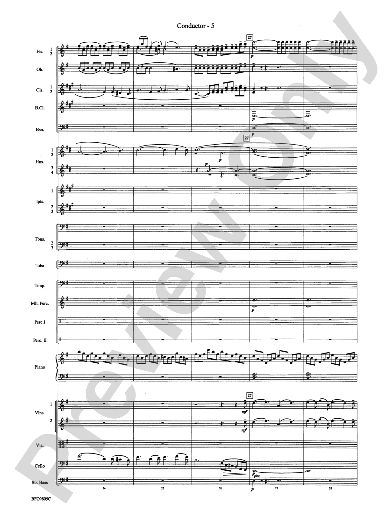 O Holy Night: Full Orchestra Conductor Score & Parts