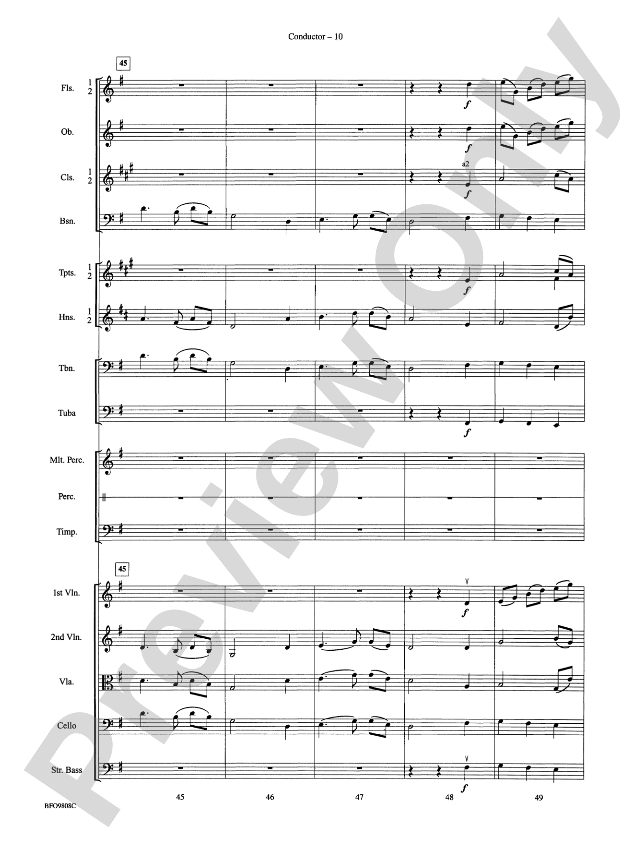 Amazing Grace: Full Orchestra Conductor Score & Parts