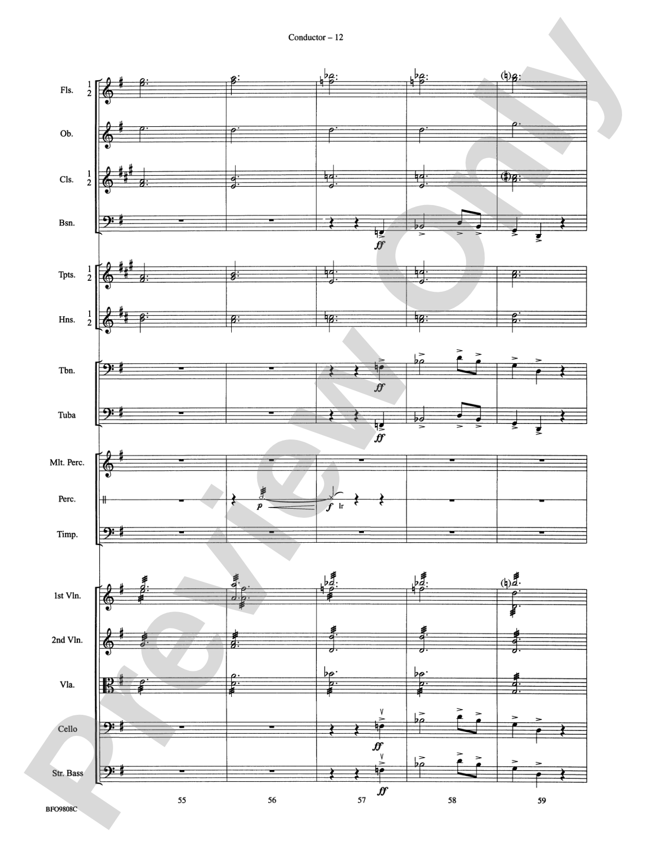 Amazing Grace: Full Orchestra Conductor Score & Parts