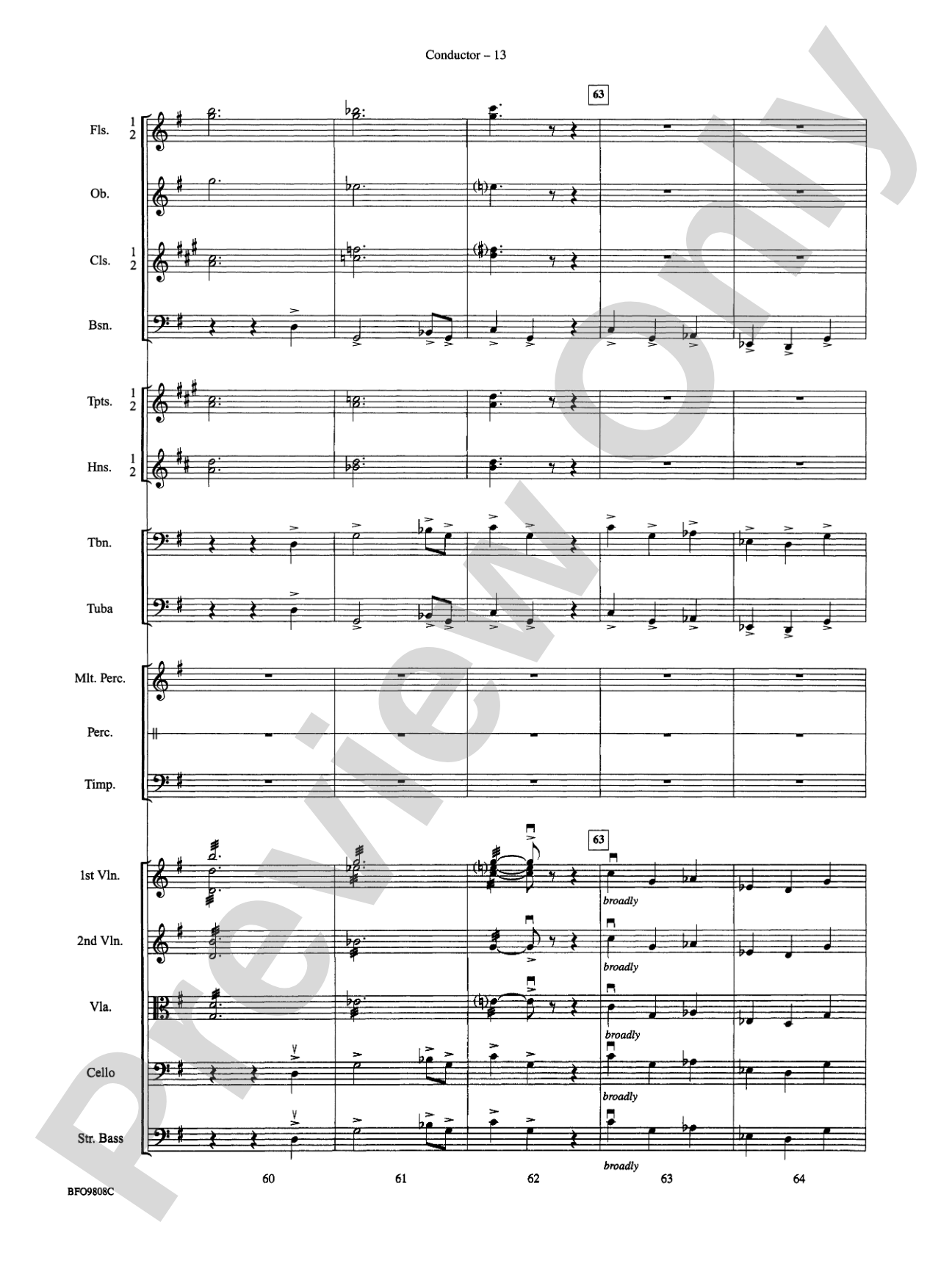 Amazing Grace: Full Orchestra Conductor Score & Parts