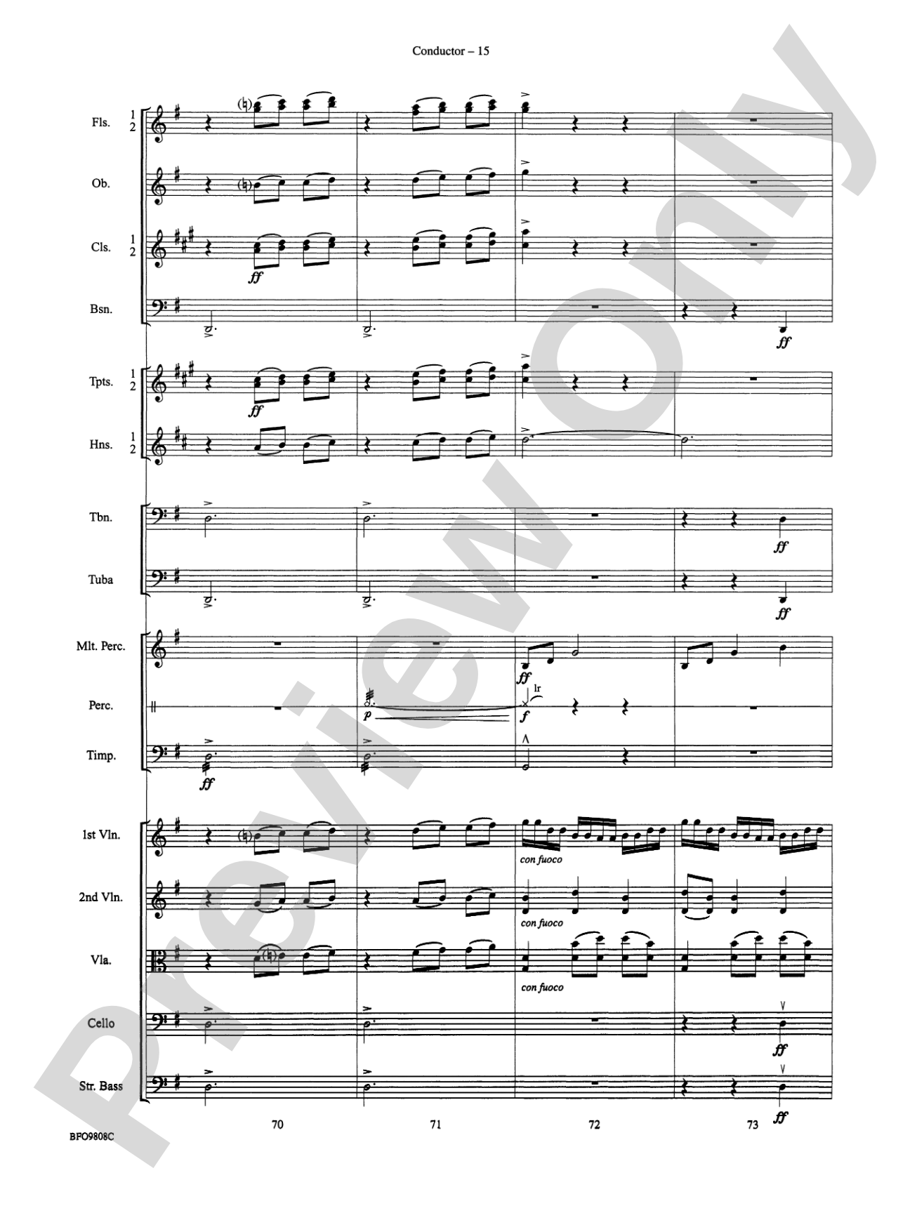 Amazing Grace: Full Orchestra Conductor Score & Parts