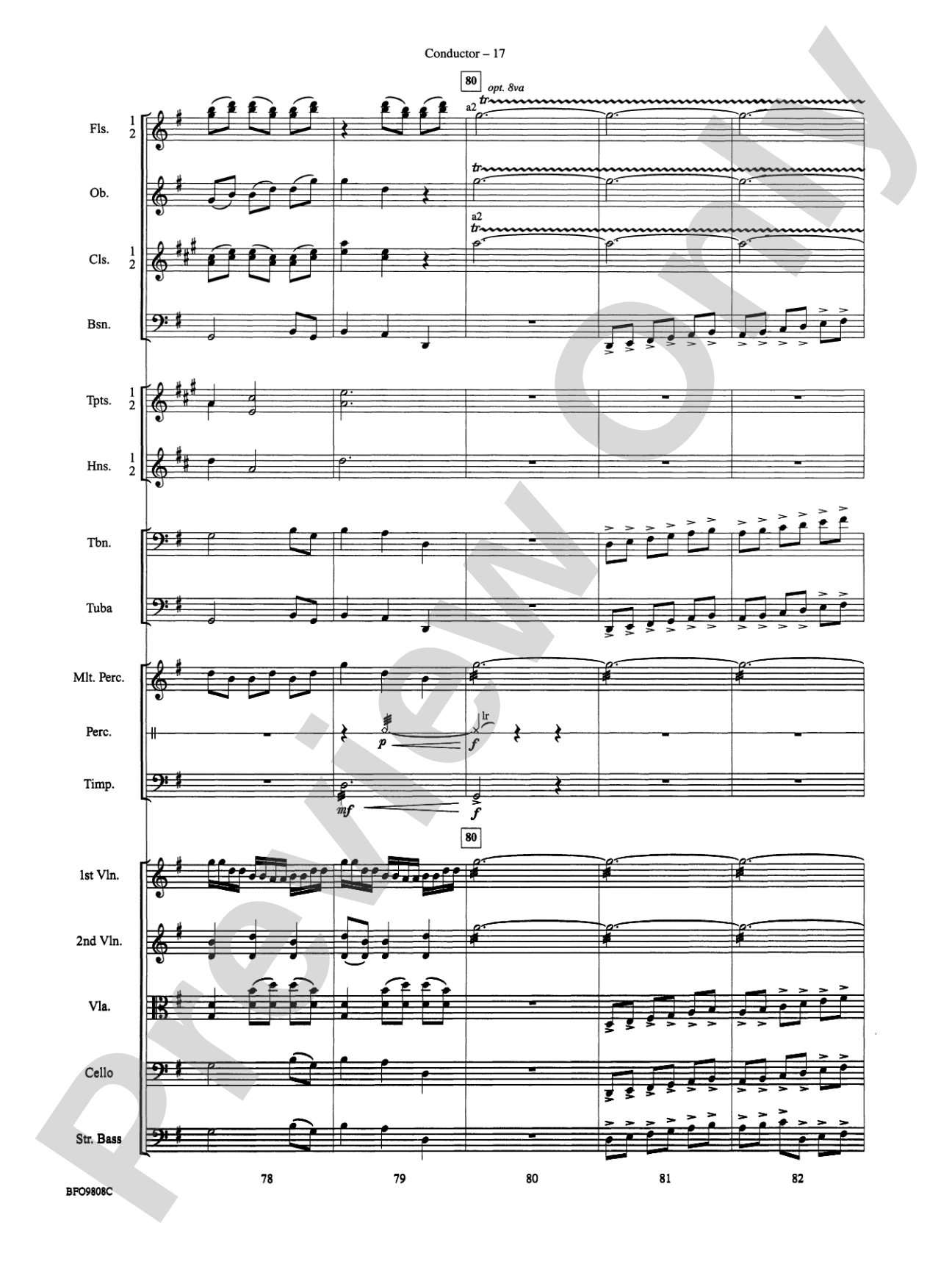 Amazing Grace: Full Orchestra Conductor Score & Parts