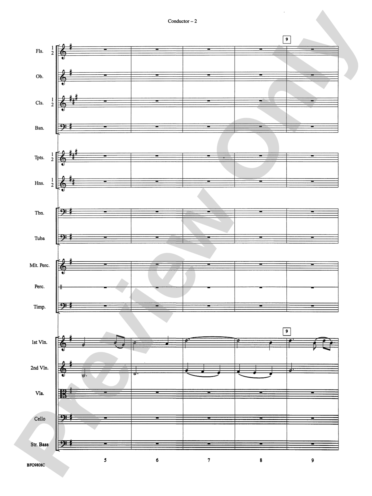 Amazing Grace: Full Orchestra Conductor Score & Parts