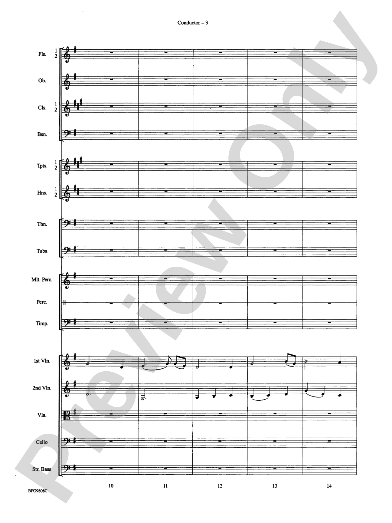 Amazing Grace: Full Orchestra Conductor Score & Parts