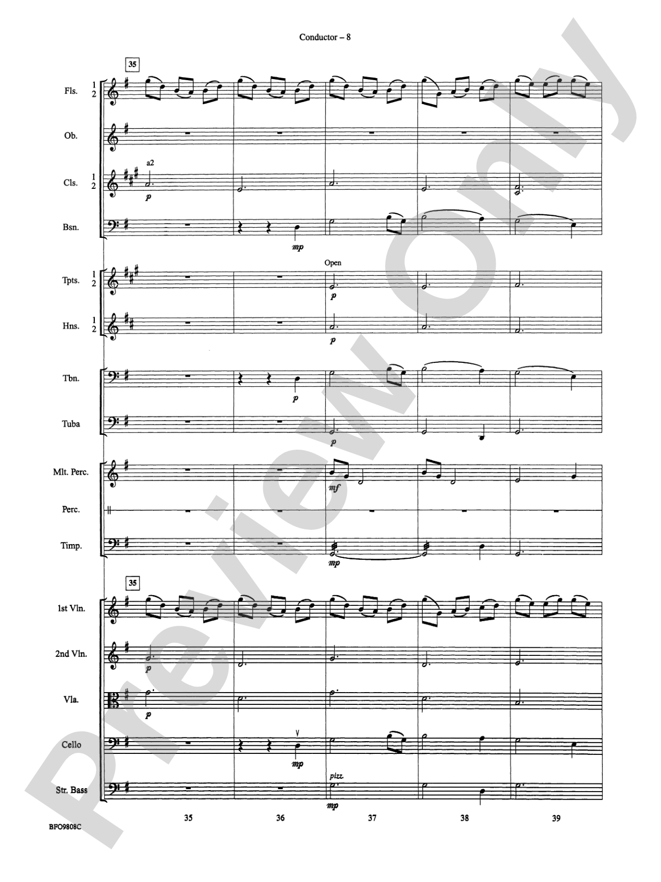 Amazing Grace: Full Orchestra Conductor Score & Parts