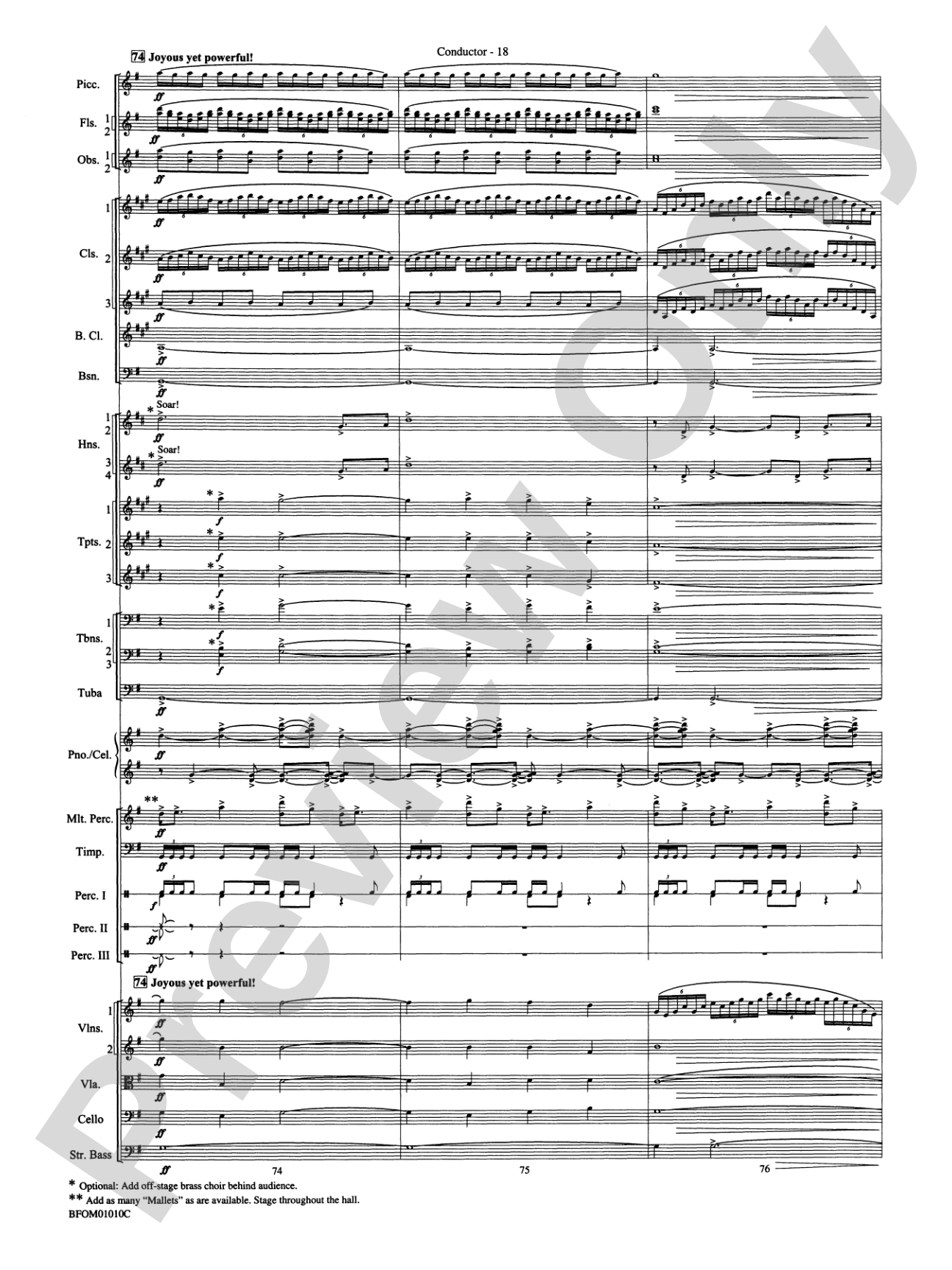 Paradiso (from The Divine Comedy): Full Orchestra Conductor Score & Parts