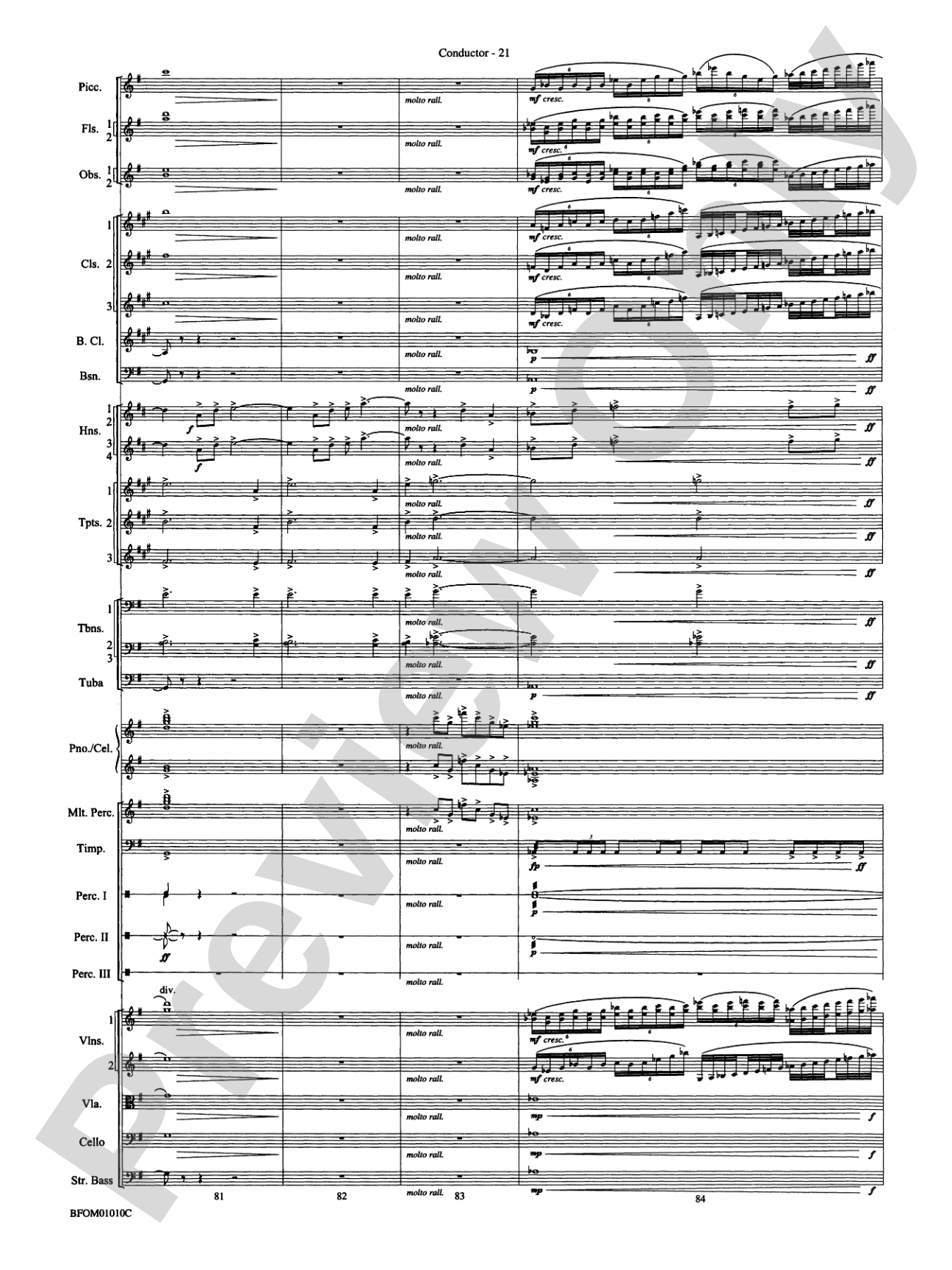 Paradiso (from The Divine Comedy): Full Orchestra Conductor Score & Parts