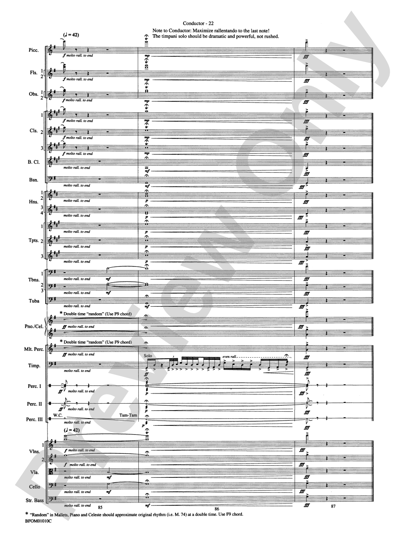 Paradiso (from The Divine Comedy): Full Orchestra Conductor Score & Parts