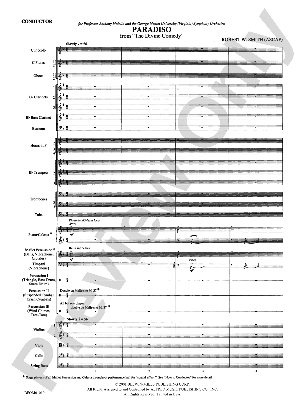 Paradiso (from The Divine Comedy): Full Orchestra Conductor Score & Parts