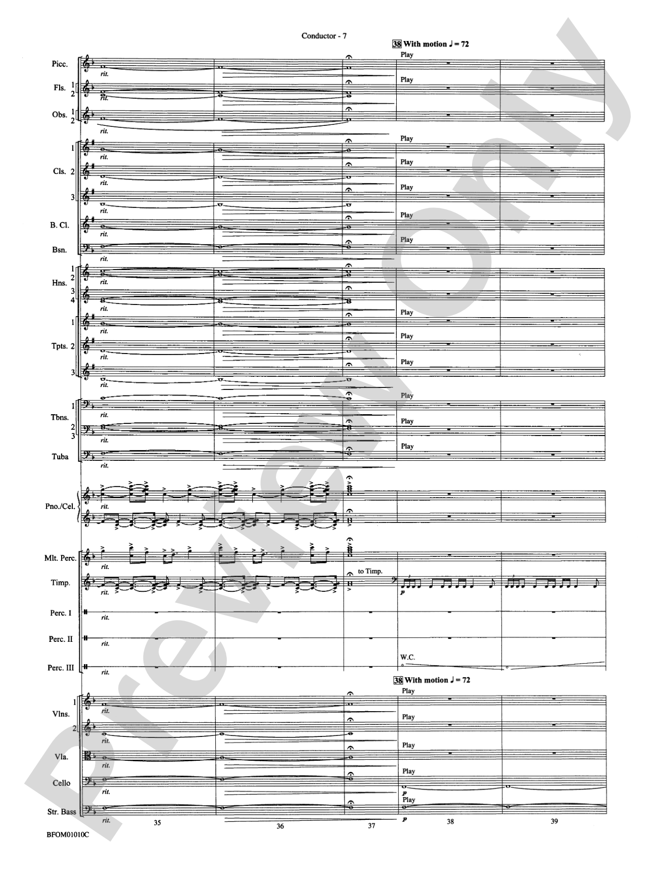 Paradiso (from The Divine Comedy): Full Orchestra Conductor Score & Parts