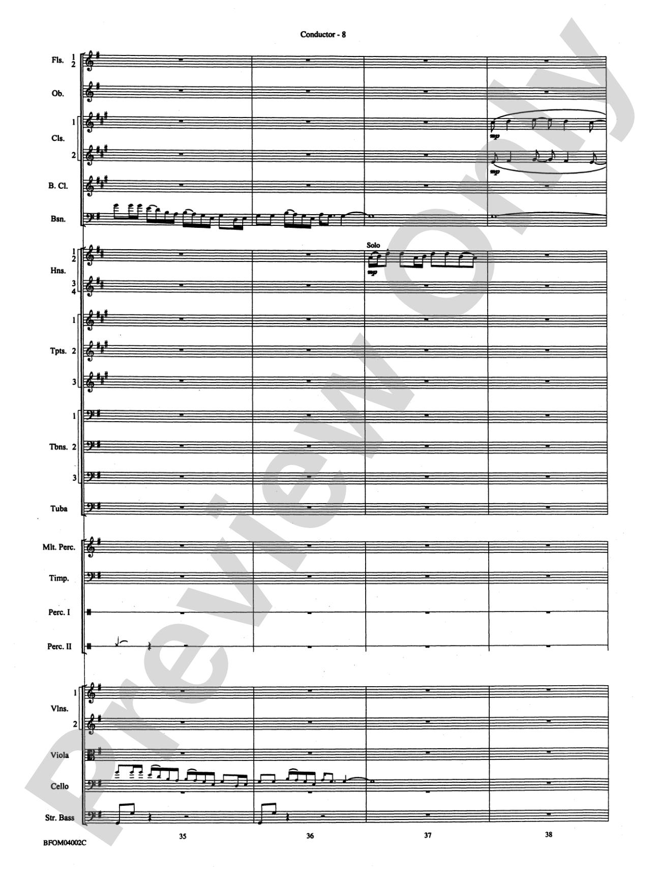 Prairiesong: Full Orchestra Conductor Score & Parts