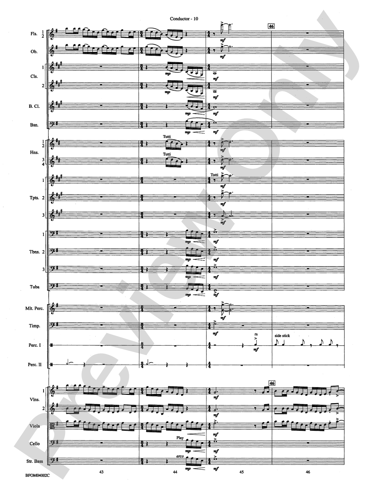 Prairiesong: Full Orchestra Conductor Score & Parts