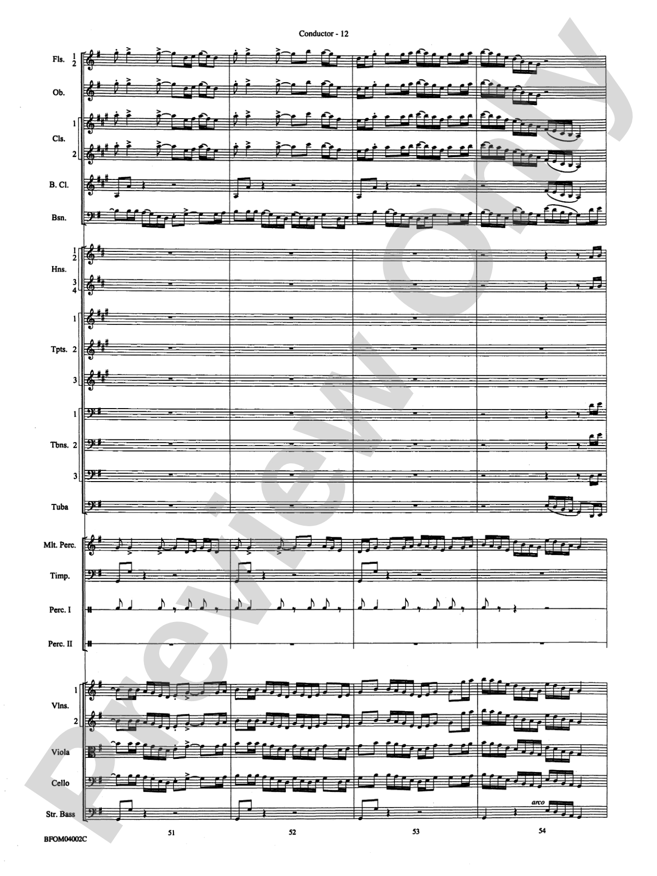 Prairiesong: Full Orchestra Conductor Score & Parts