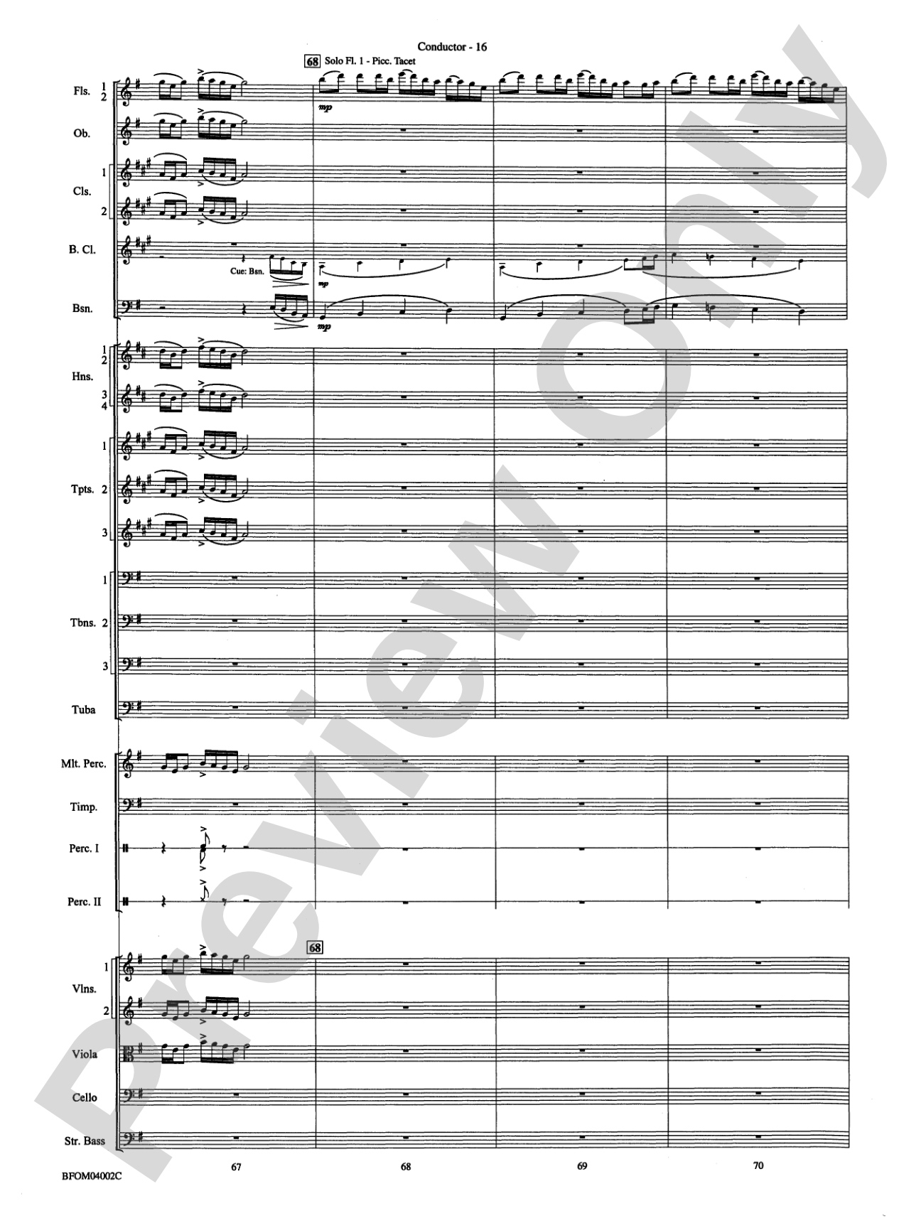 Prairiesong: Full Orchestra Conductor Score & Parts