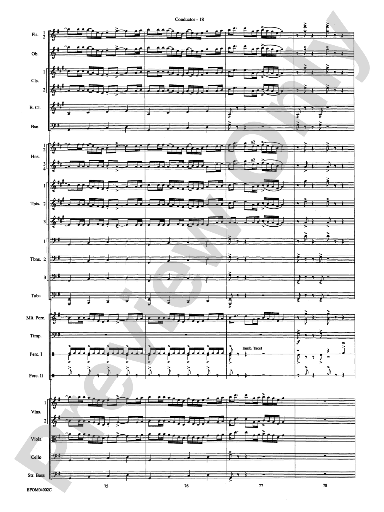 Prairiesong: Full Orchestra Conductor Score & Parts