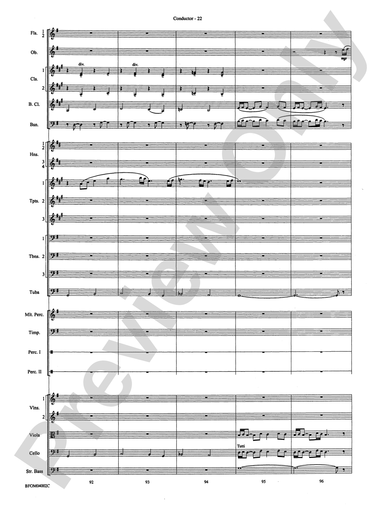 Prairiesong: Full Orchestra Conductor Score & Parts
