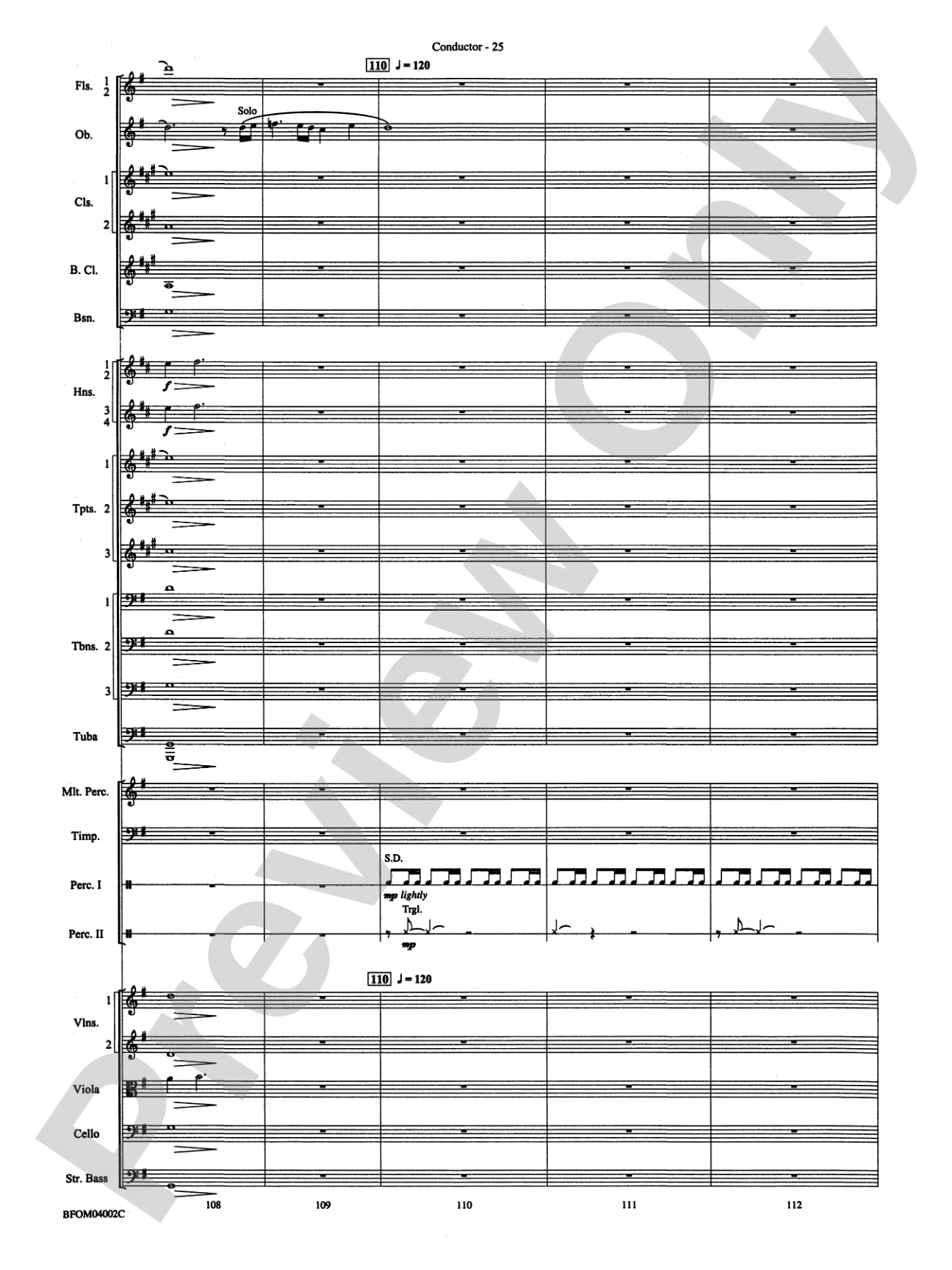 Prairiesong: Full Orchestra Conductor Score & Parts