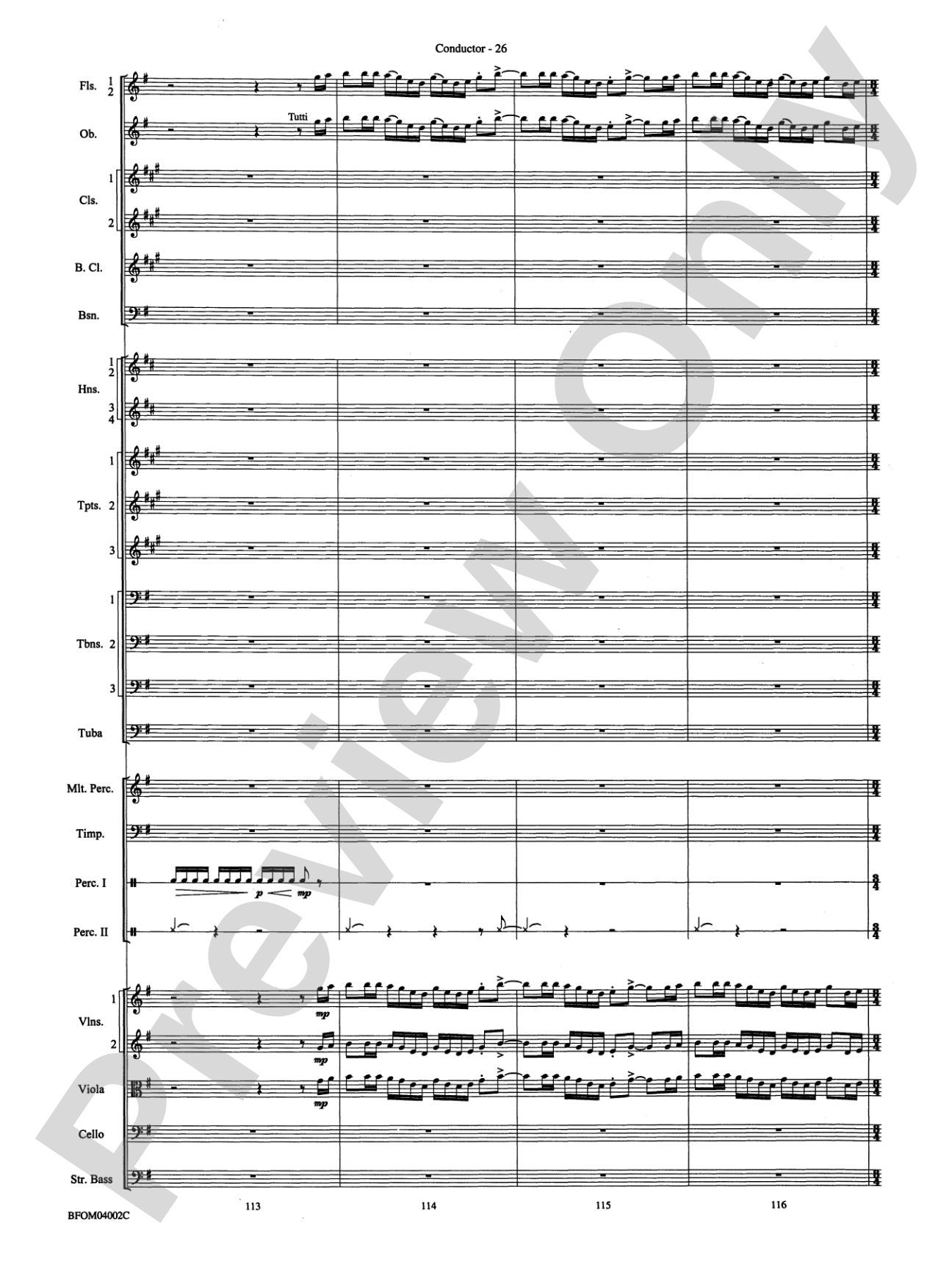Prairiesong: Full Orchestra Conductor Score & Parts