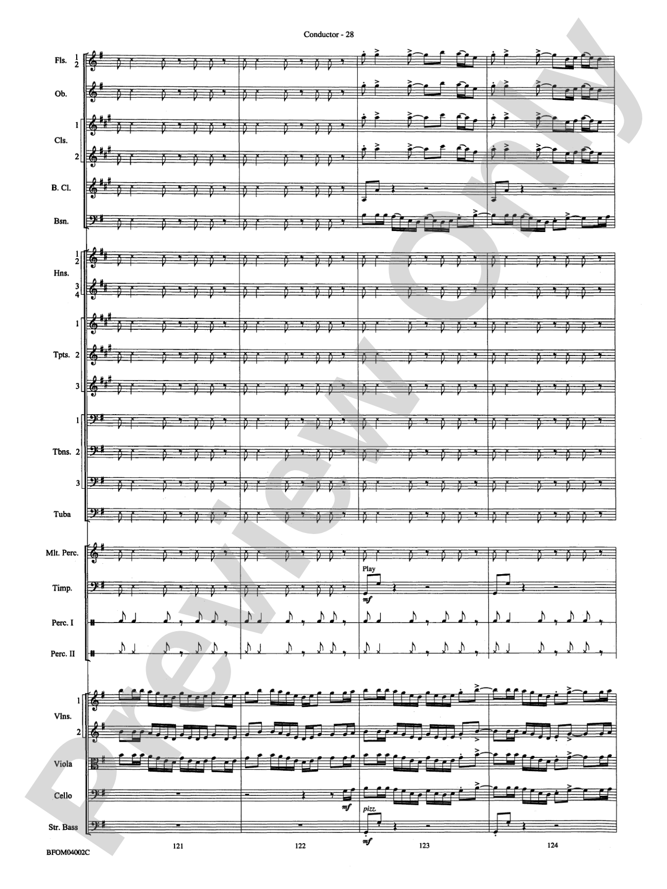 Prairiesong: Full Orchestra Conductor Score & Parts