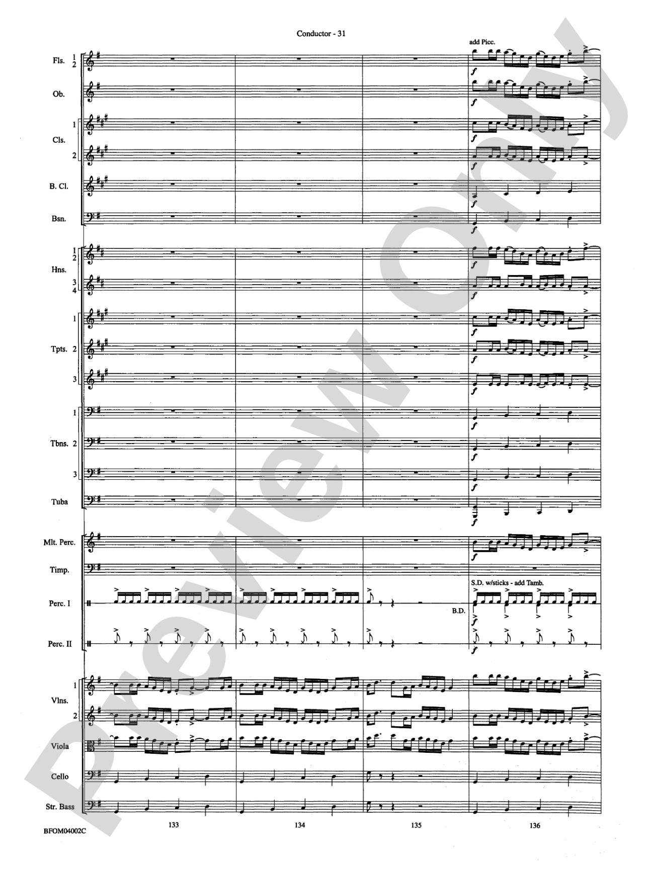 Prairiesong: Full Orchestra Conductor Score & Parts