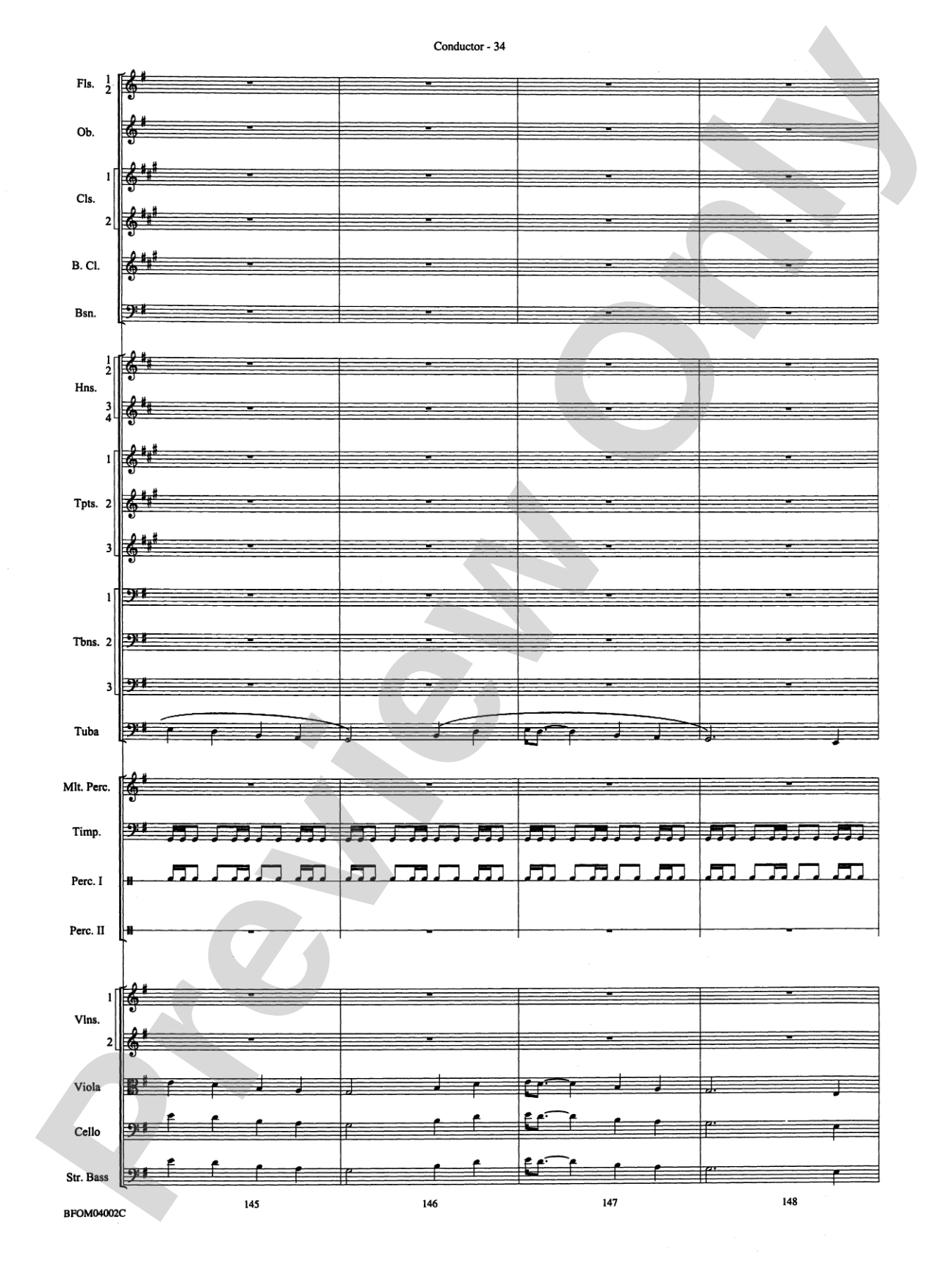 Prairiesong: Full Orchestra Conductor Score & Parts