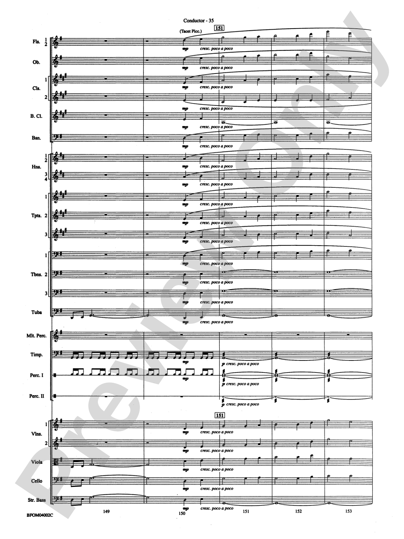 Prairiesong: Full Orchestra Conductor Score & Parts