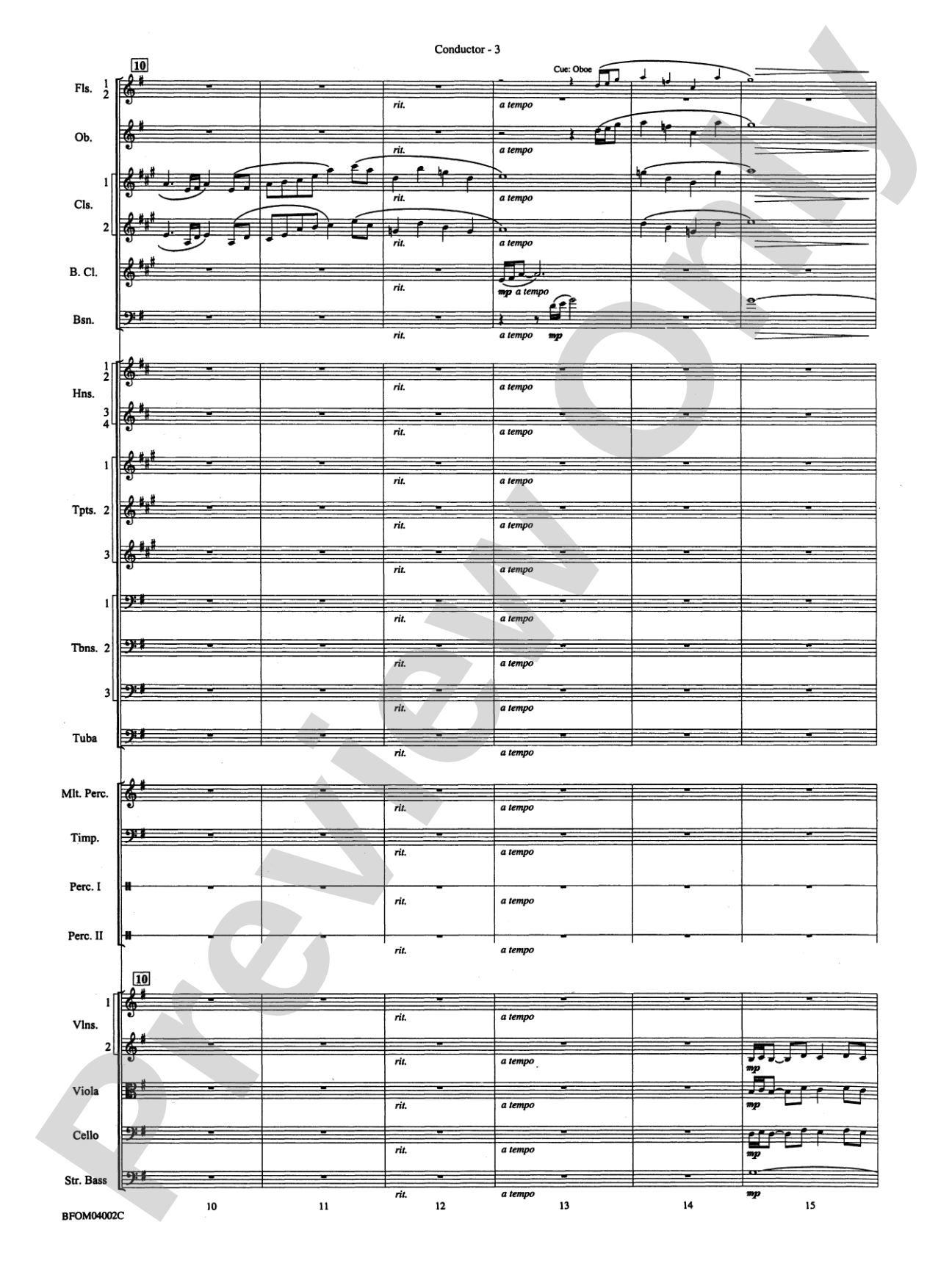 Prairiesong: Full Orchestra Conductor Score & Parts
