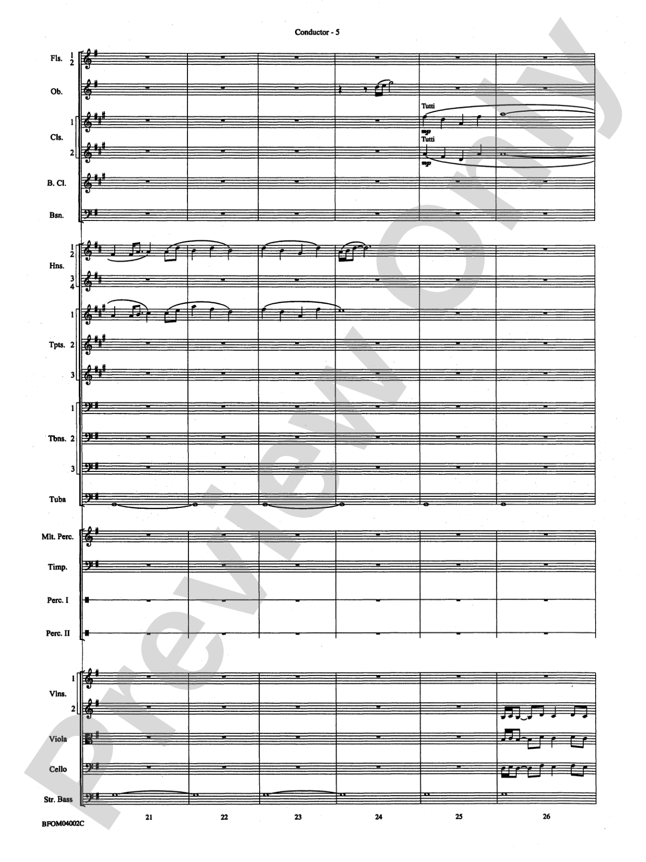 Prairiesong: Full Orchestra Conductor Score & Parts