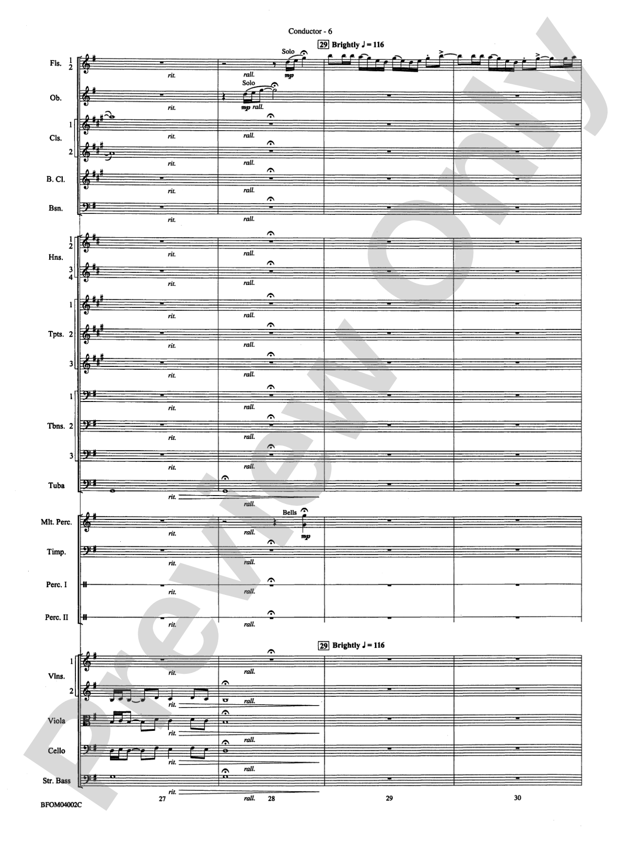 Prairiesong: Full Orchestra Conductor Score & Parts