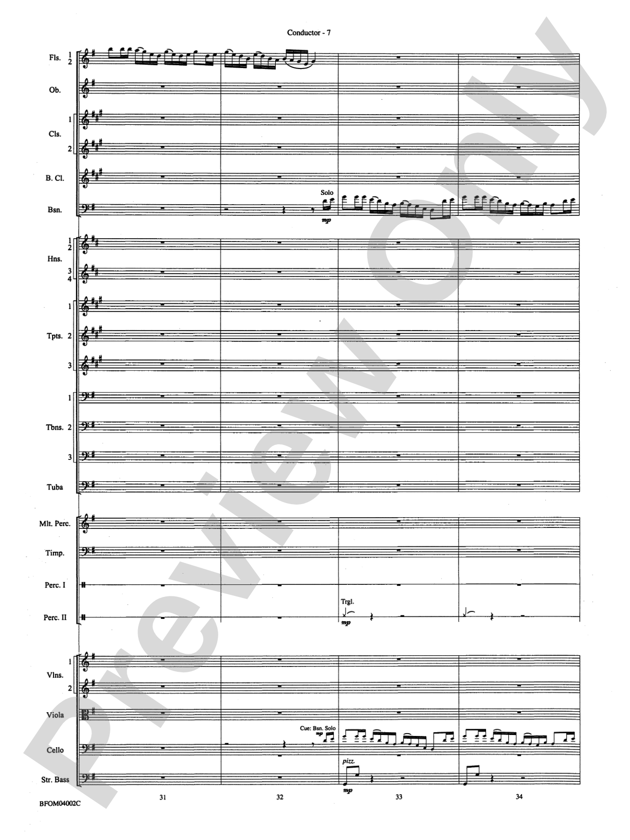 Prairiesong: Full Orchestra Conductor Score & Parts