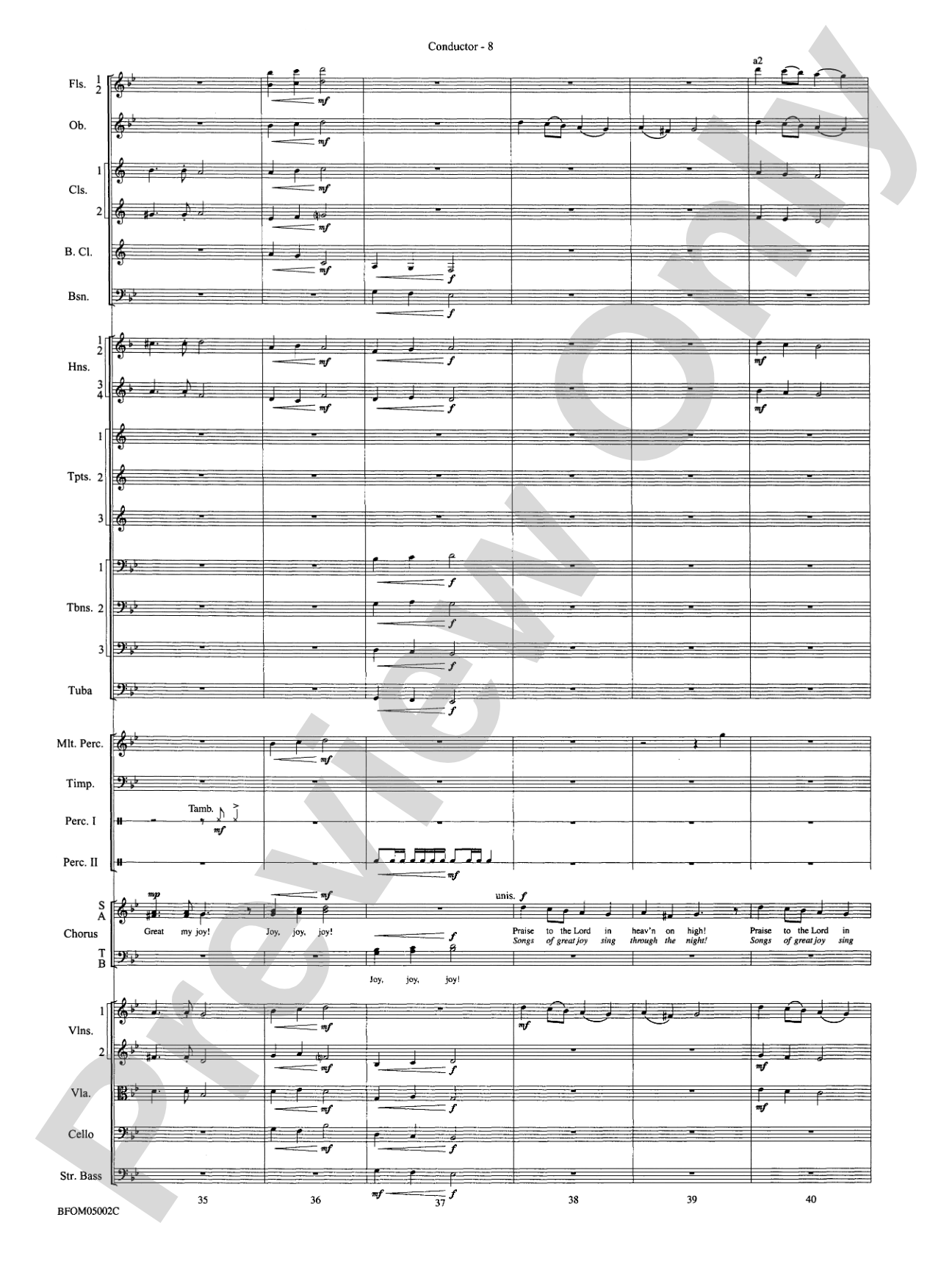 A Festival of Carols: Full Orchestra Conductor Score & Parts