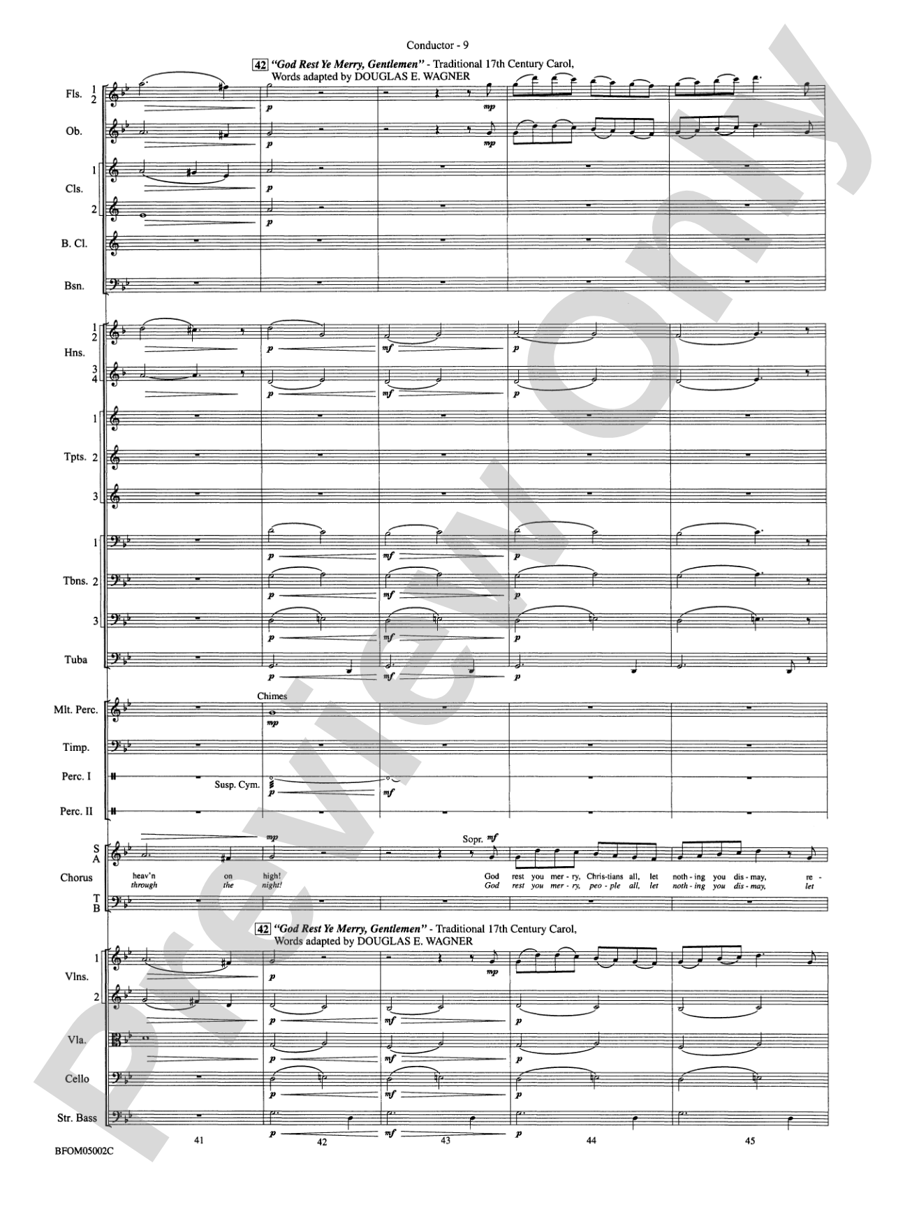 A Festival of Carols: Full Orchestra Conductor Score & Parts