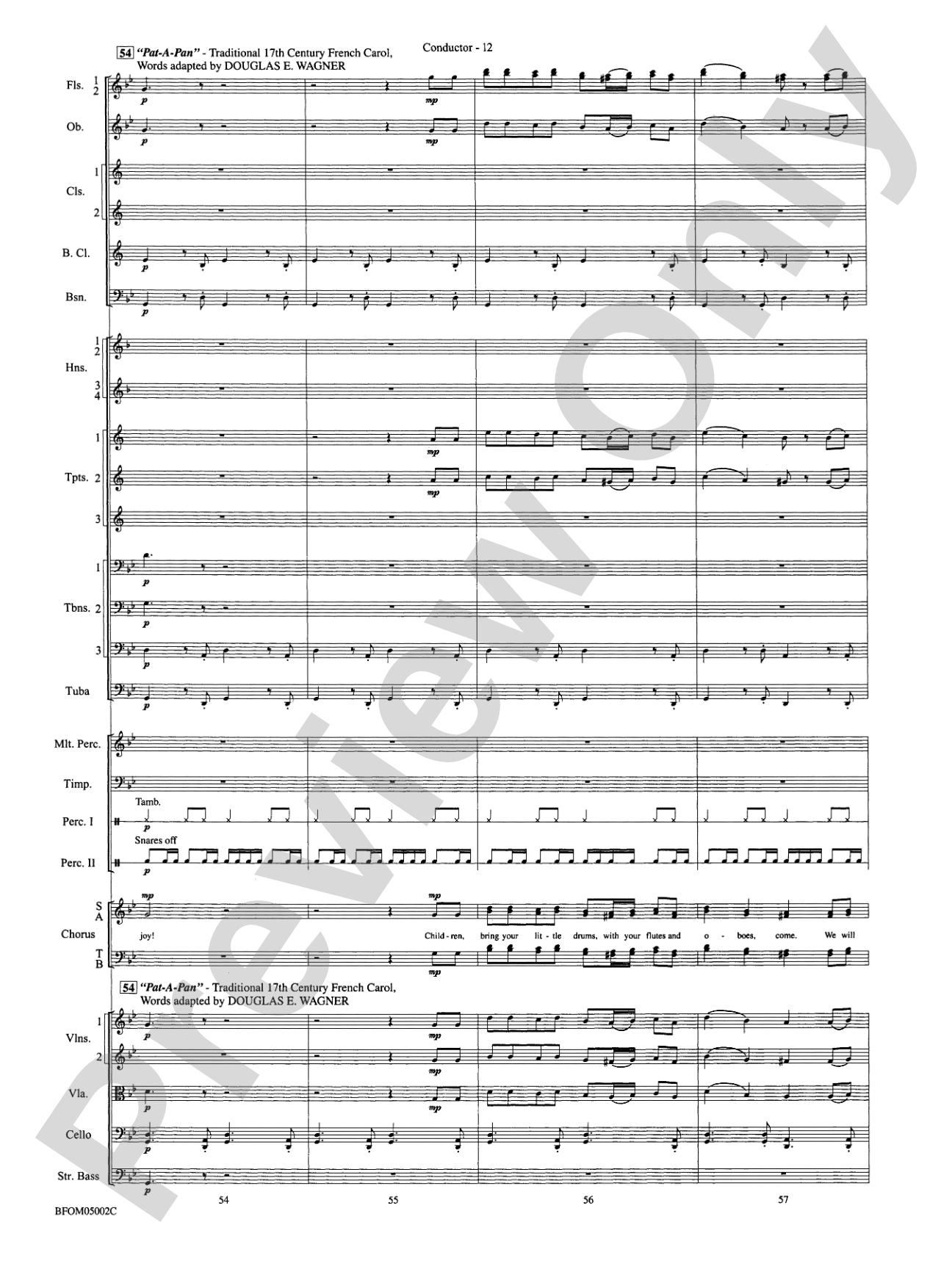 A Festival of Carols: Full Orchestra Conductor Score & Parts