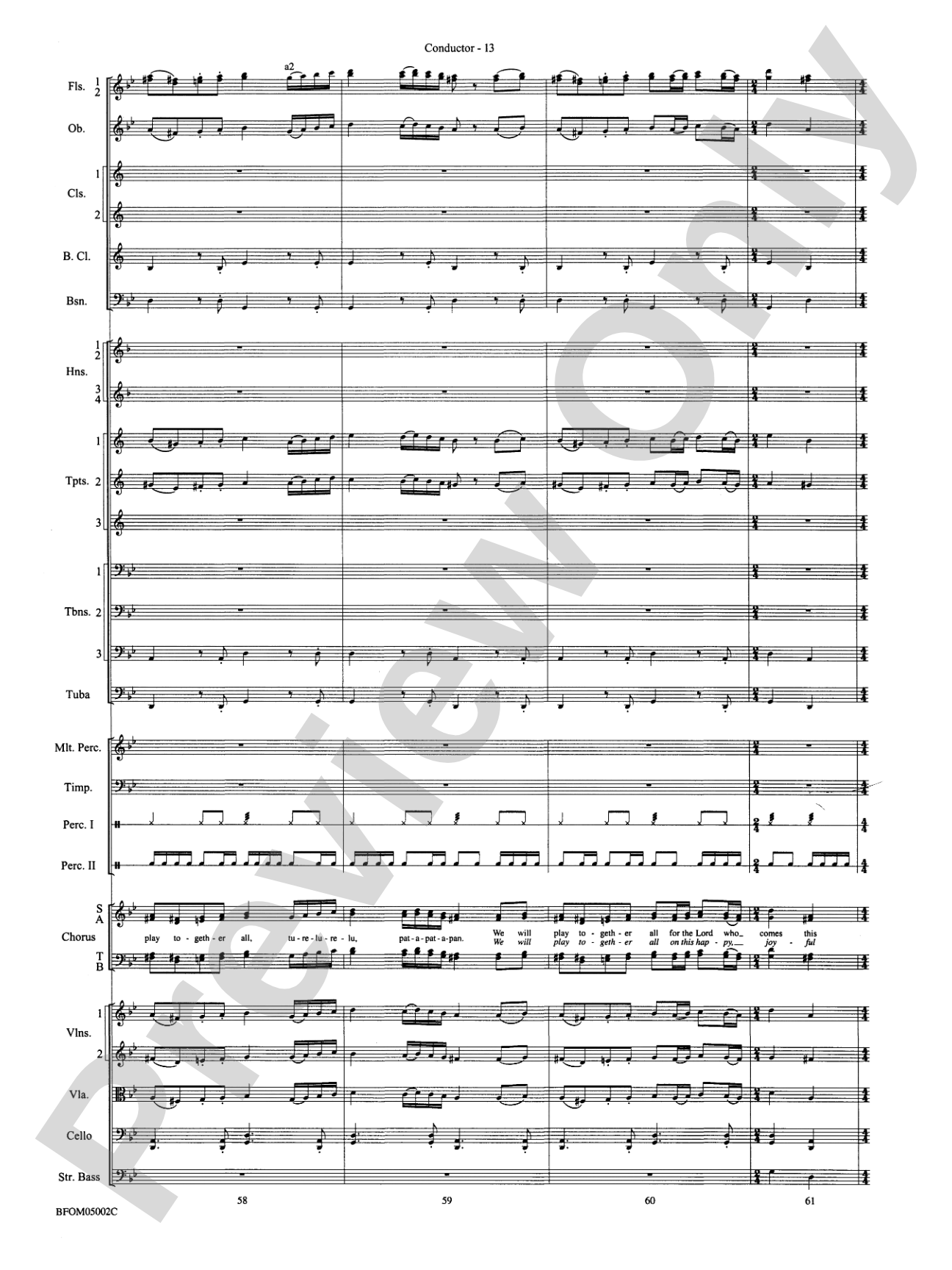A Festival of Carols: Full Orchestra Conductor Score & Parts