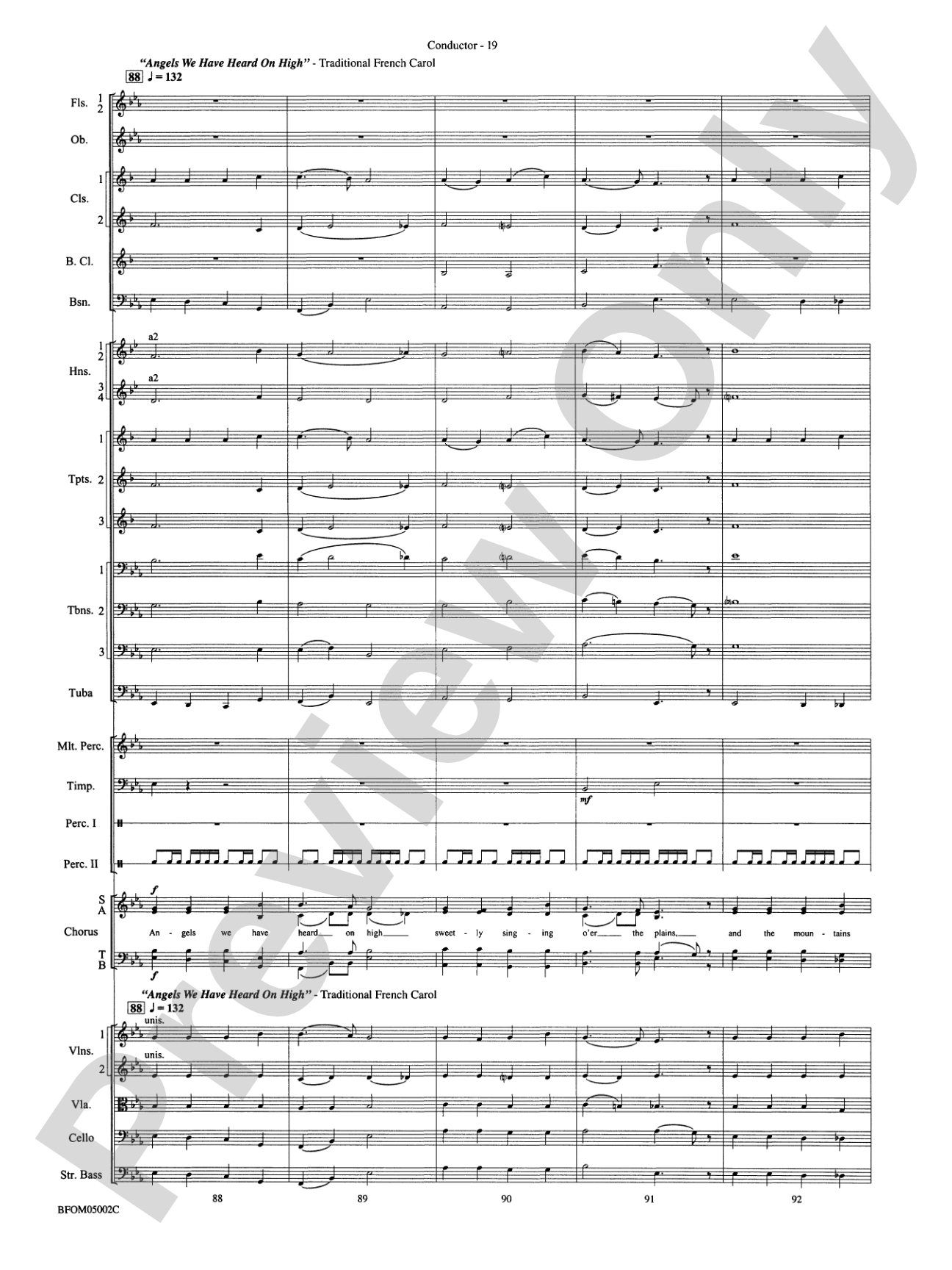 A Festival of Carols: Full Orchestra Conductor Score & Parts